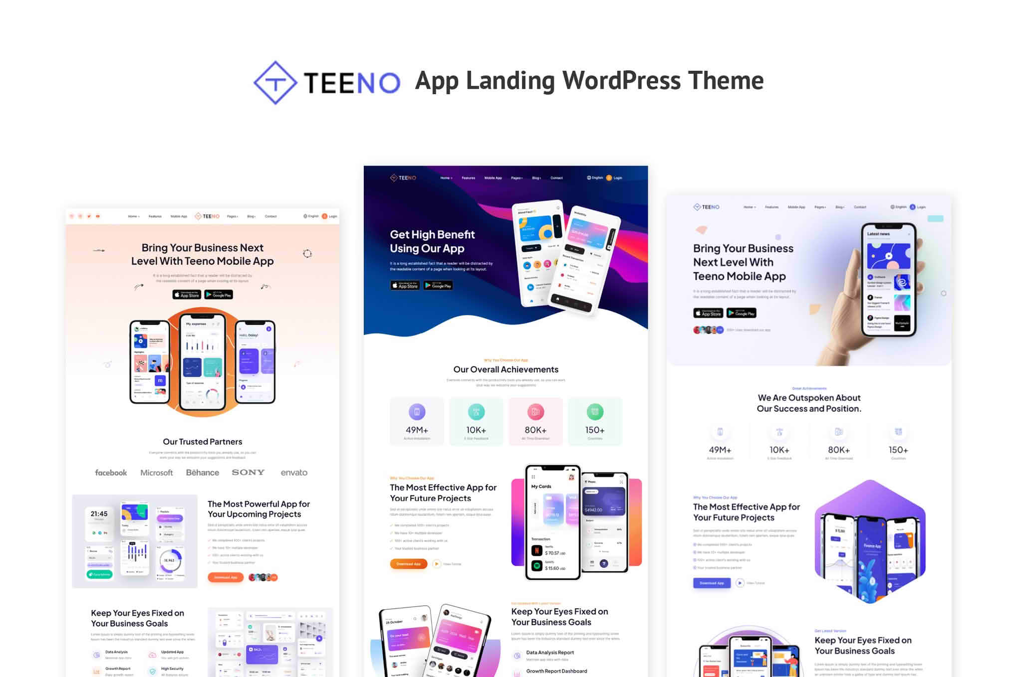 Download Teeno - App Landing WordPress Theme GPL WordPress Plugin