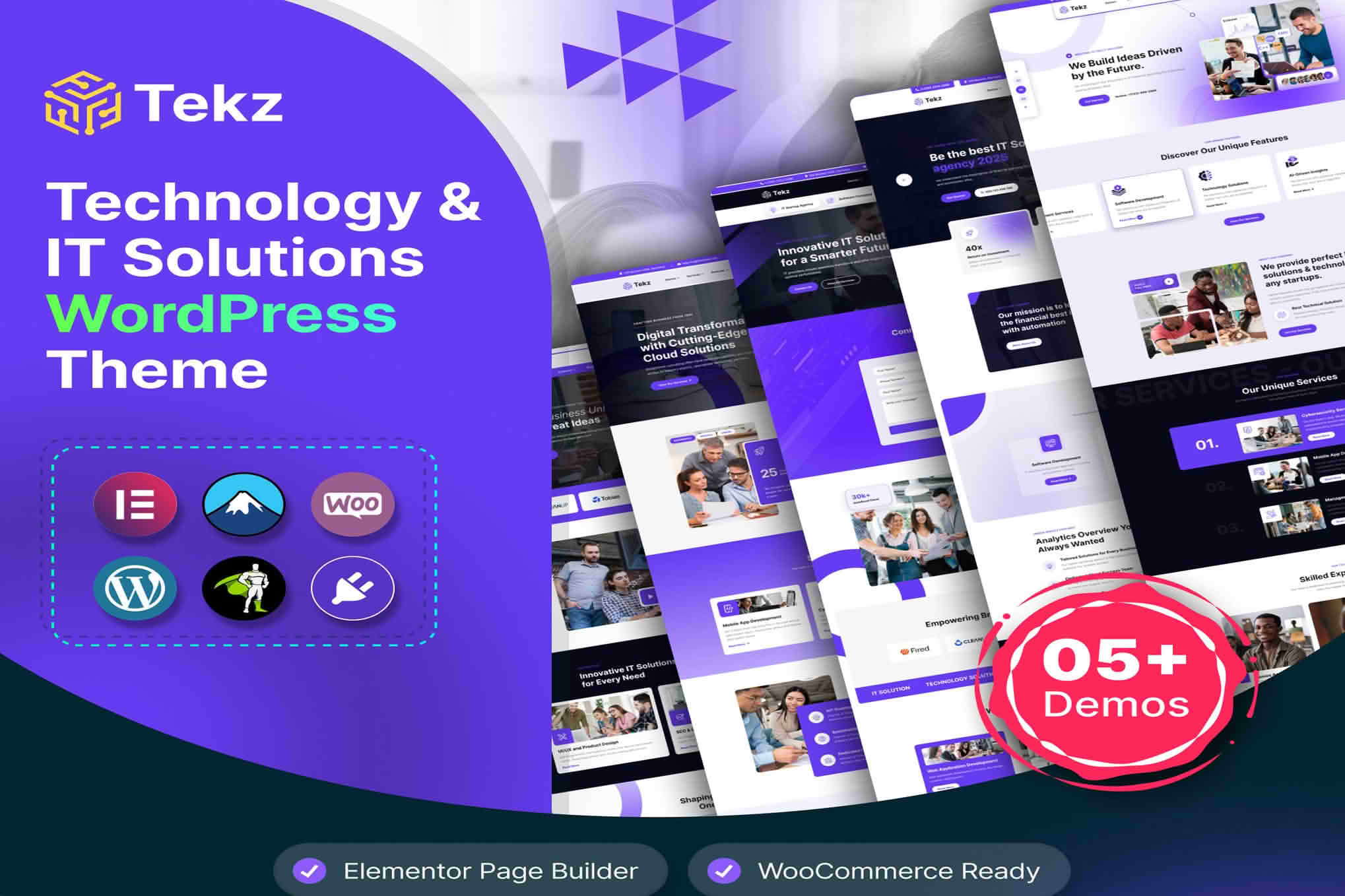Download Tekz - Technology & IT Solutions WordPress Theme GPL WordPress Plugin