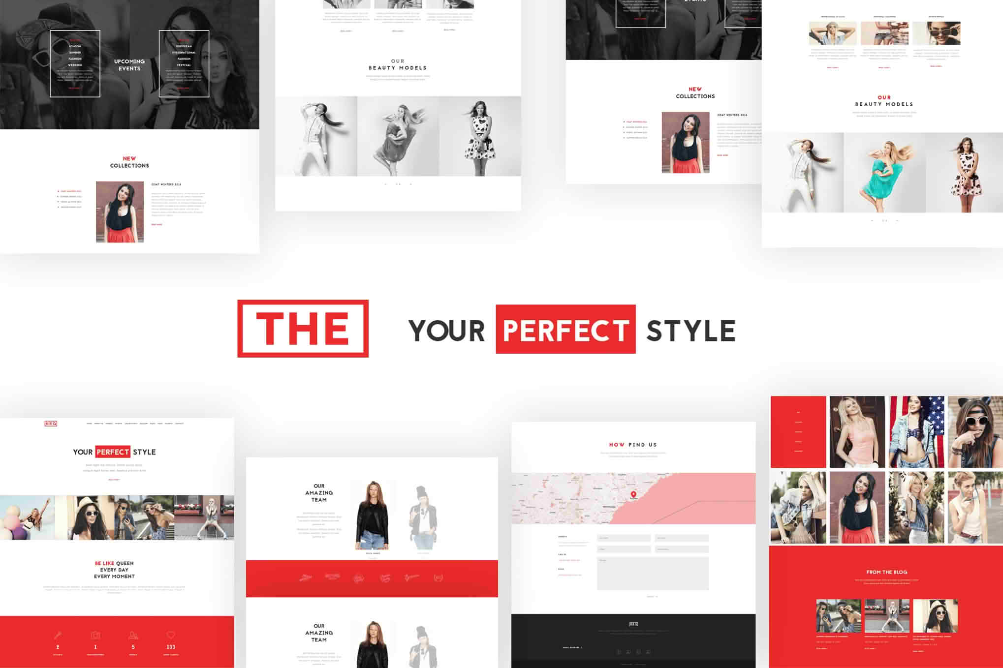 Download The Fashion - Model Agency One Page Beauty Theme GPL WordPress Plugin