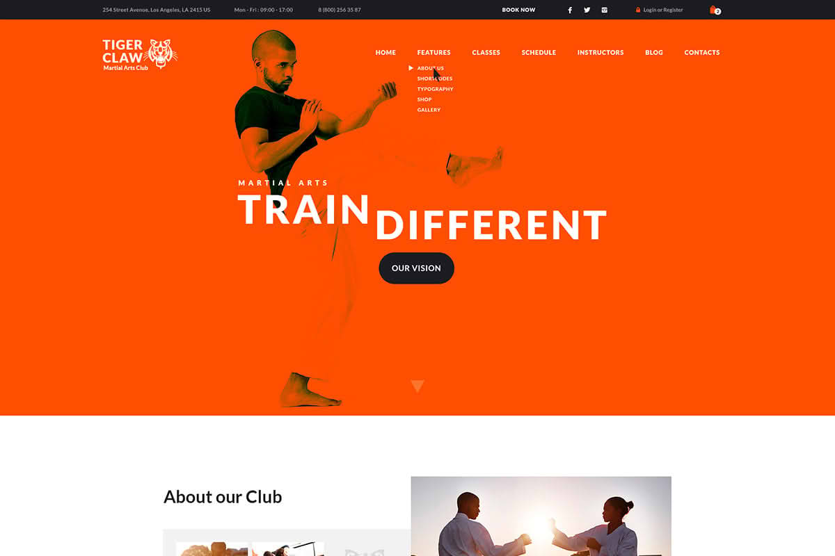Download Tiger Claw | Martial Arts School and Fitness Center WordPress Theme GPL WordPress Plugin