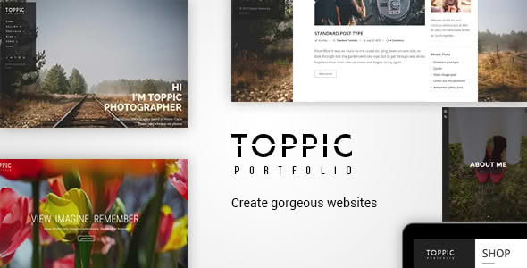 Download TopPic - Portfolio Photography Theme GPL WordPress Plugin