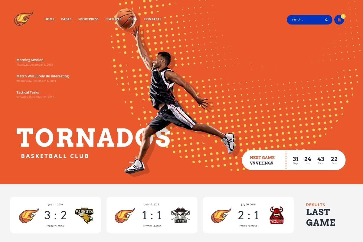 Download Tornados | Basketball NBA Team WordPress Theme GPL WordPress Plugin