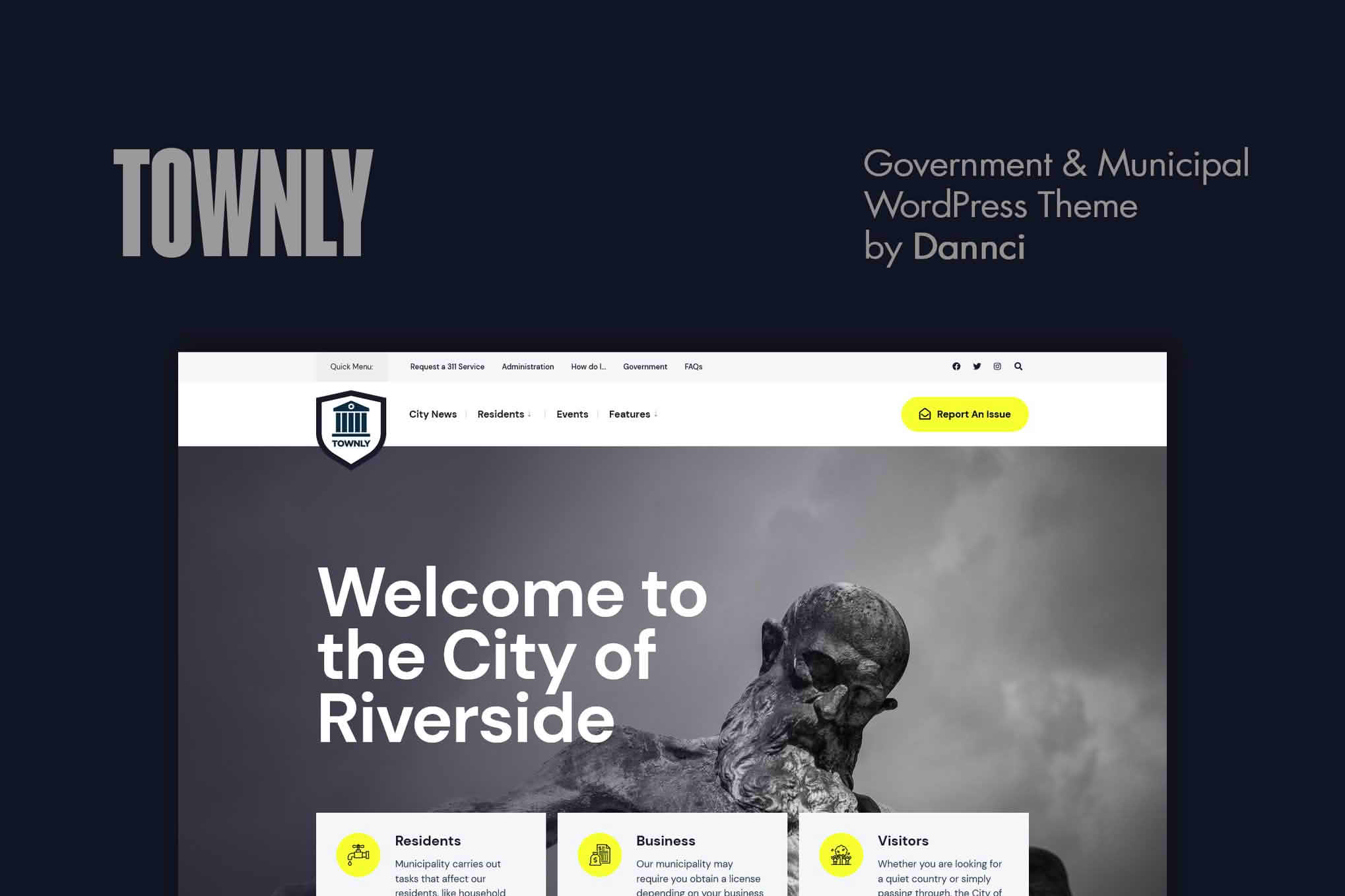 Download Townly - Government & Municipal WordPress Theme GPL WordPress Plugin