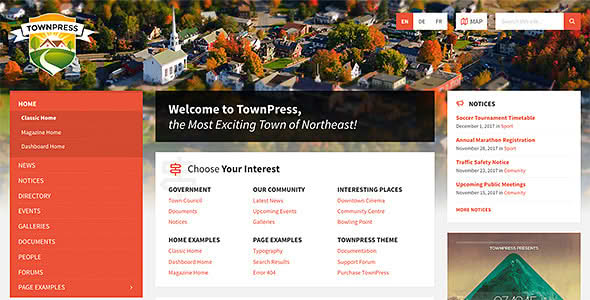 Download TownPress - Municipality WordPress Theme GPL WordPress Plugin