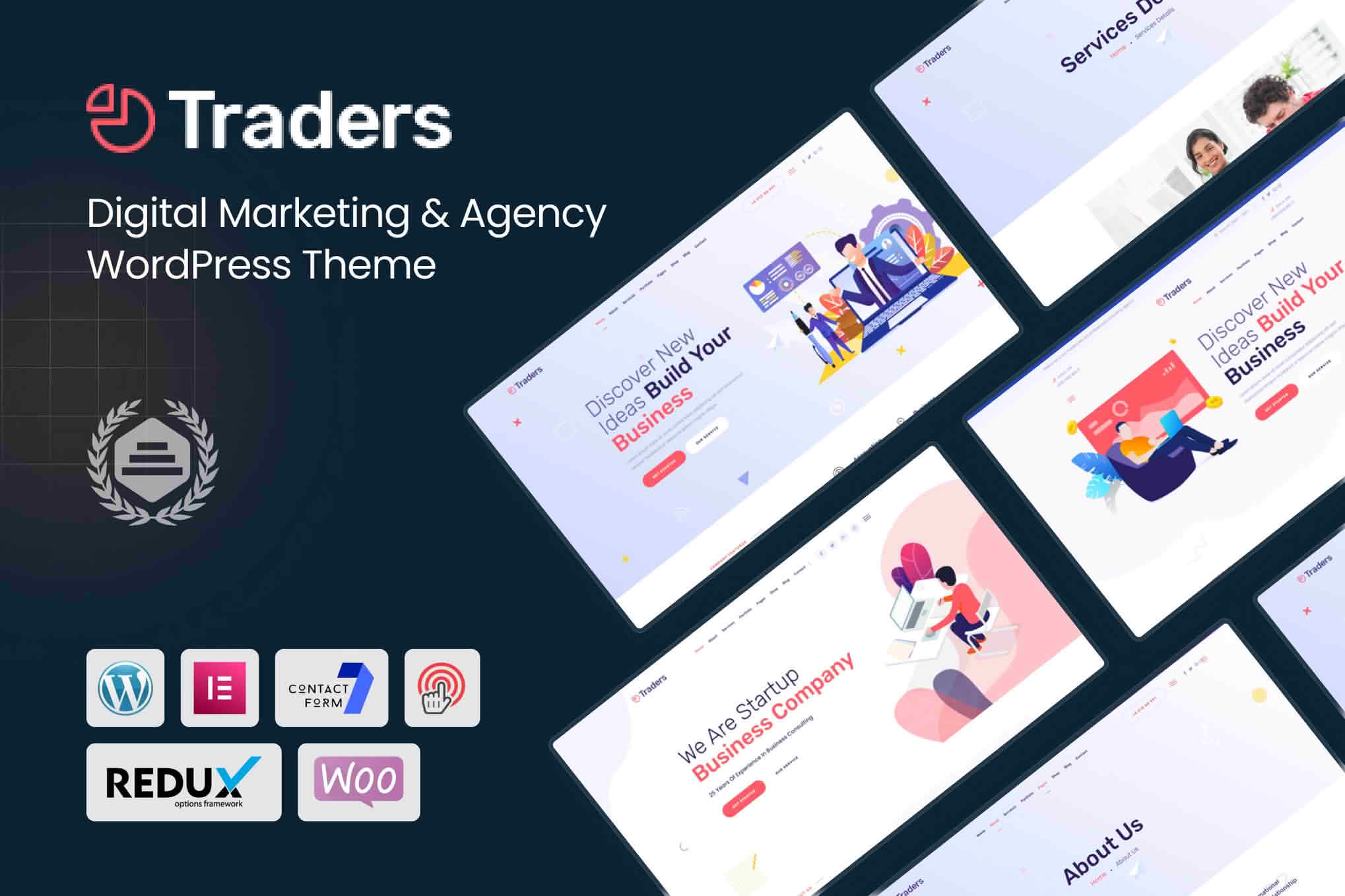 Download Traders - Digital Marketing & Agency WordPress Theme GPL WordPress Plugin