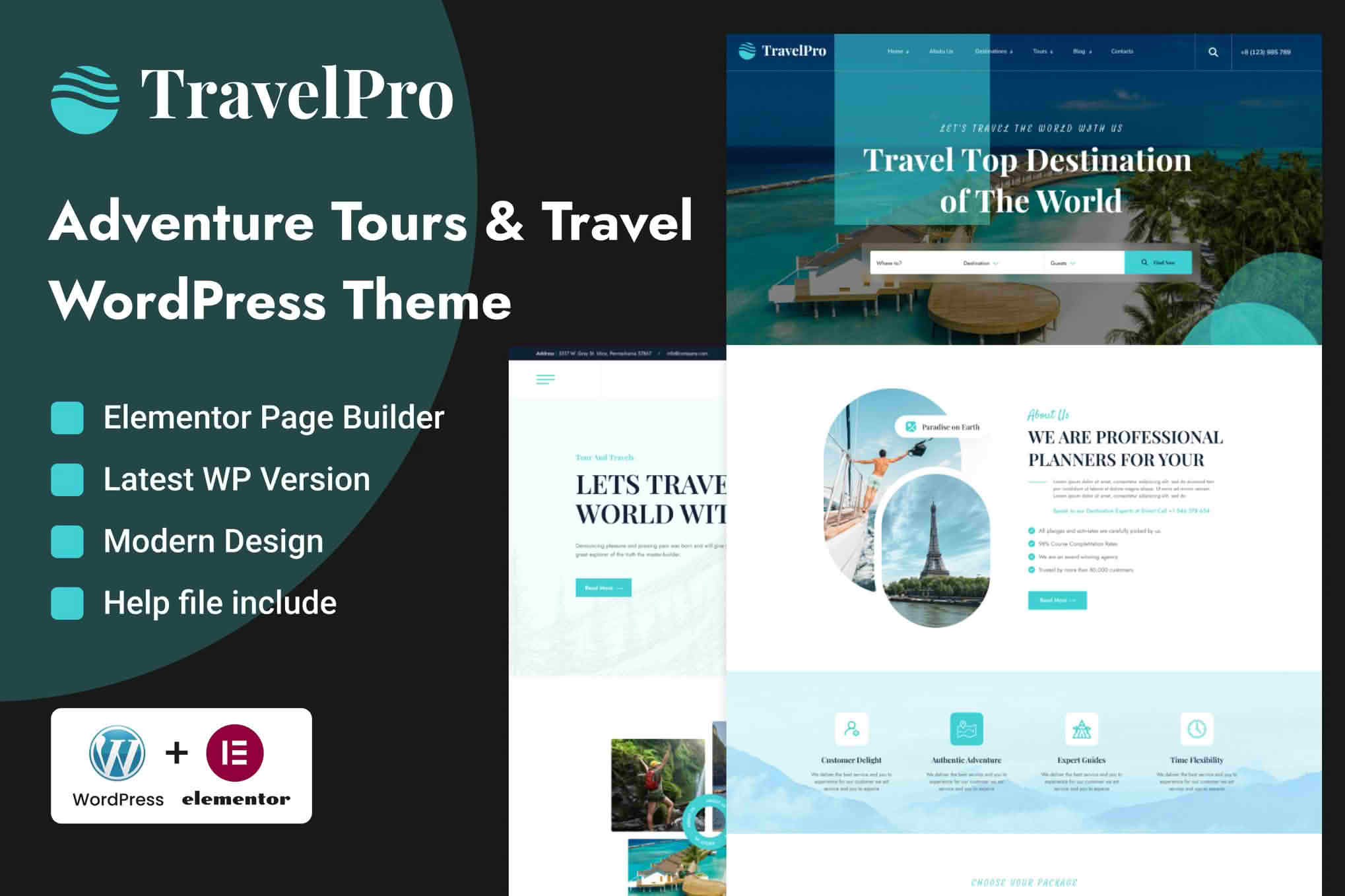 Download TravelPro - Adventure Tours and Travel Agency WordPress Theme GPL WordPress Plugin