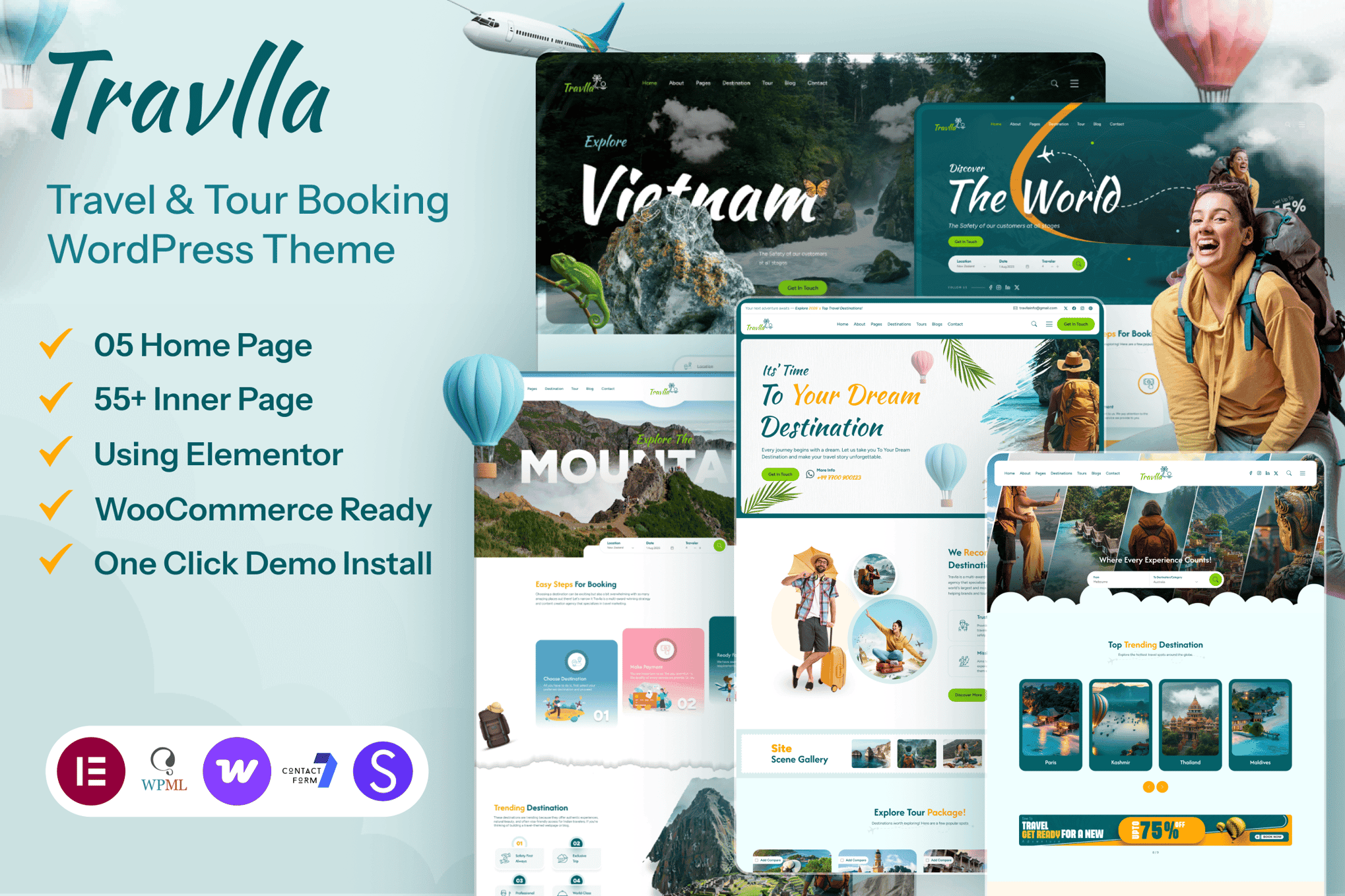 Travlla- Travel & Tour Booking WordPress Theme