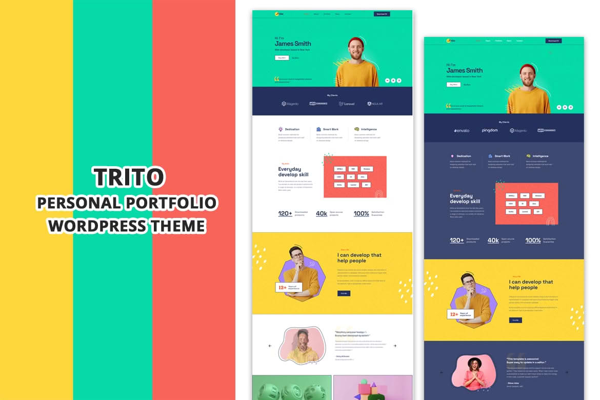 Download Trito - Personal Portfolio WordPress Theme GPL WordPress Plugin