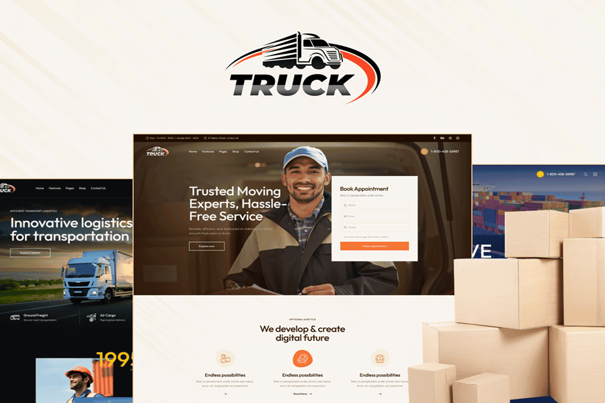 Download Truck - Logistics & Transportation Shipping WordPress Theme GPL WordPress Plugin