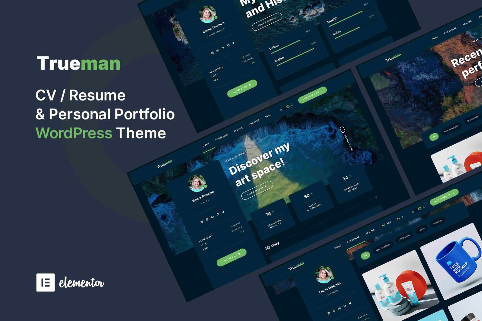 Download Trueman - CV Resume WordPress Theme GPL WordPress Plugin