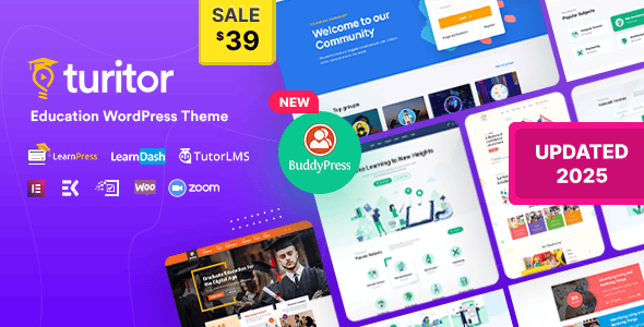 Download Turitor - LMS & Education WordPress Theme GPL WordPress Plugin