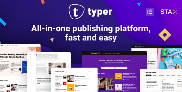 Download Typer - Amazing Blog and Multi Author Publishing Theme GPL WordPress Plugin
