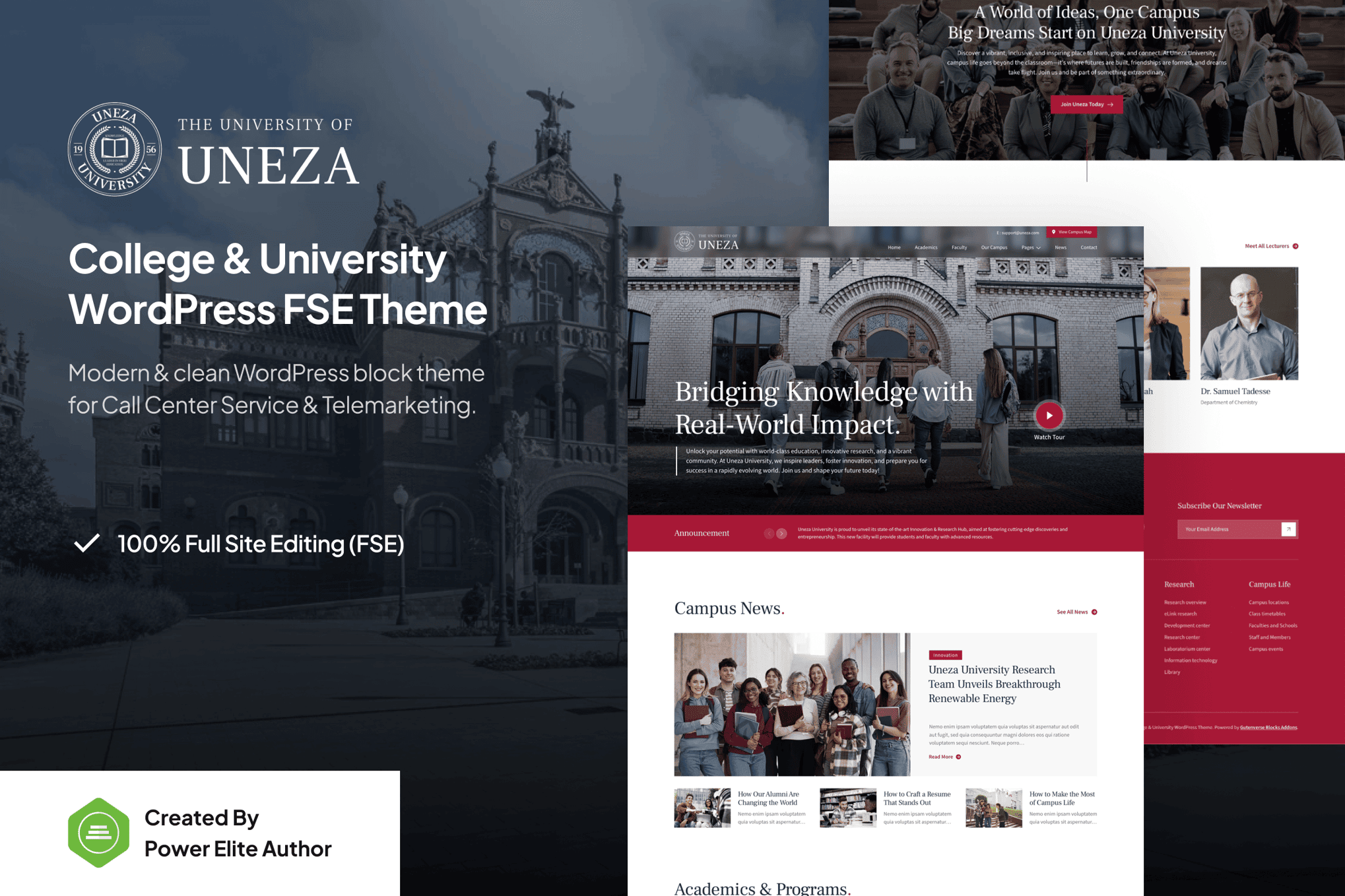 Uneza - College & University FSE WordPress Theme