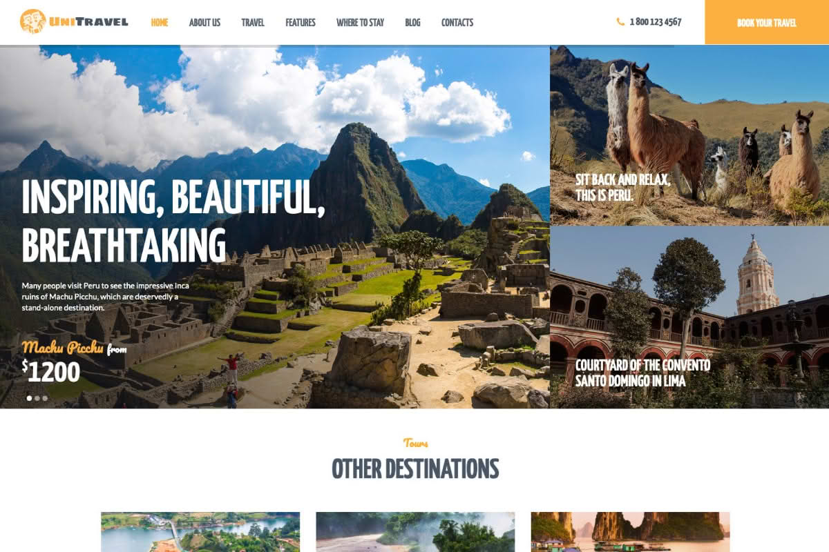 Download UniTravel | Travel Agency & Tourism Bureau WordPress Theme GPL WordPress Plugin
