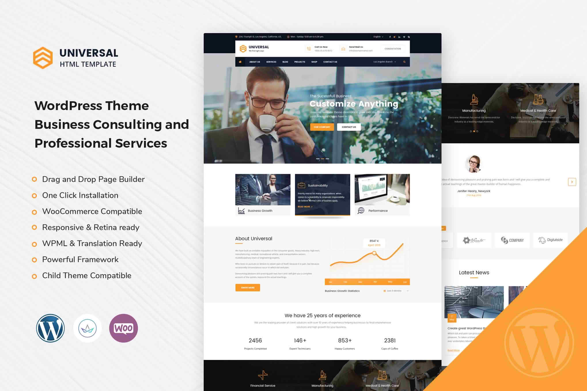 Download Universal - Business Consulting and Professional Services WordPress Theme GPL WordPress Plugin