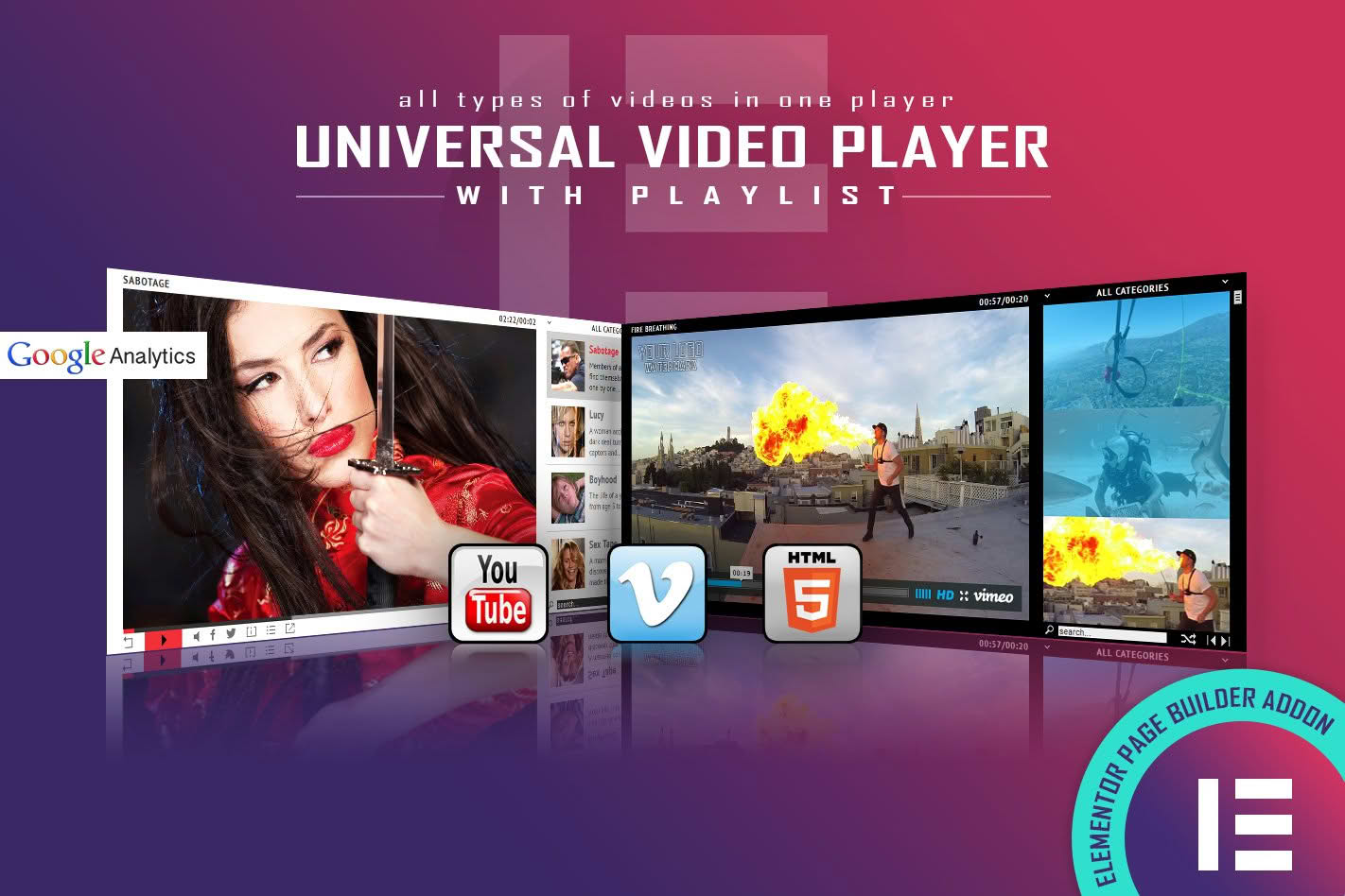Download Universal Video Player - Elementor Widget