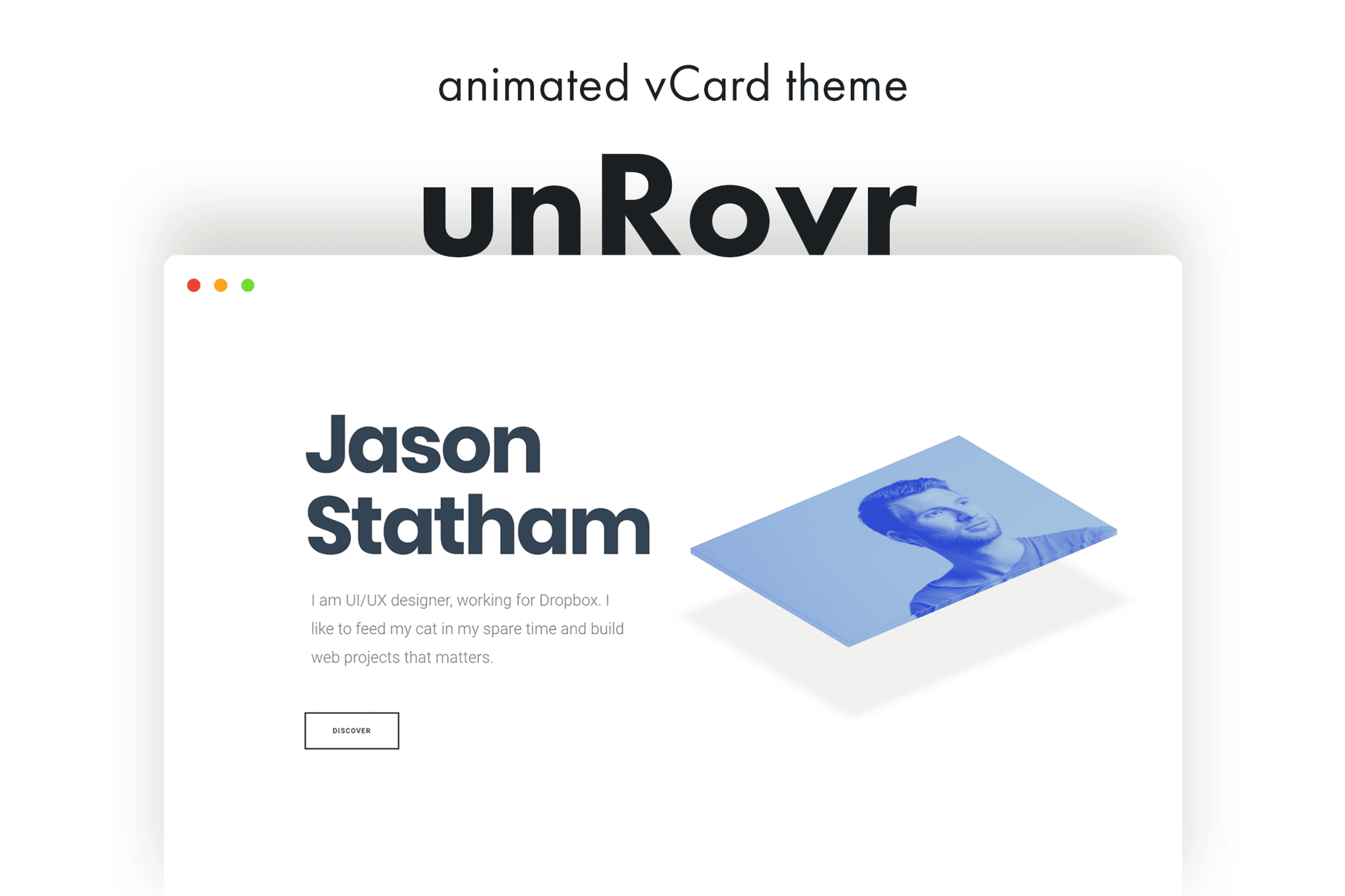 Download unRovr - Animated vCard WordPress Theme GPL WordPress Plugin