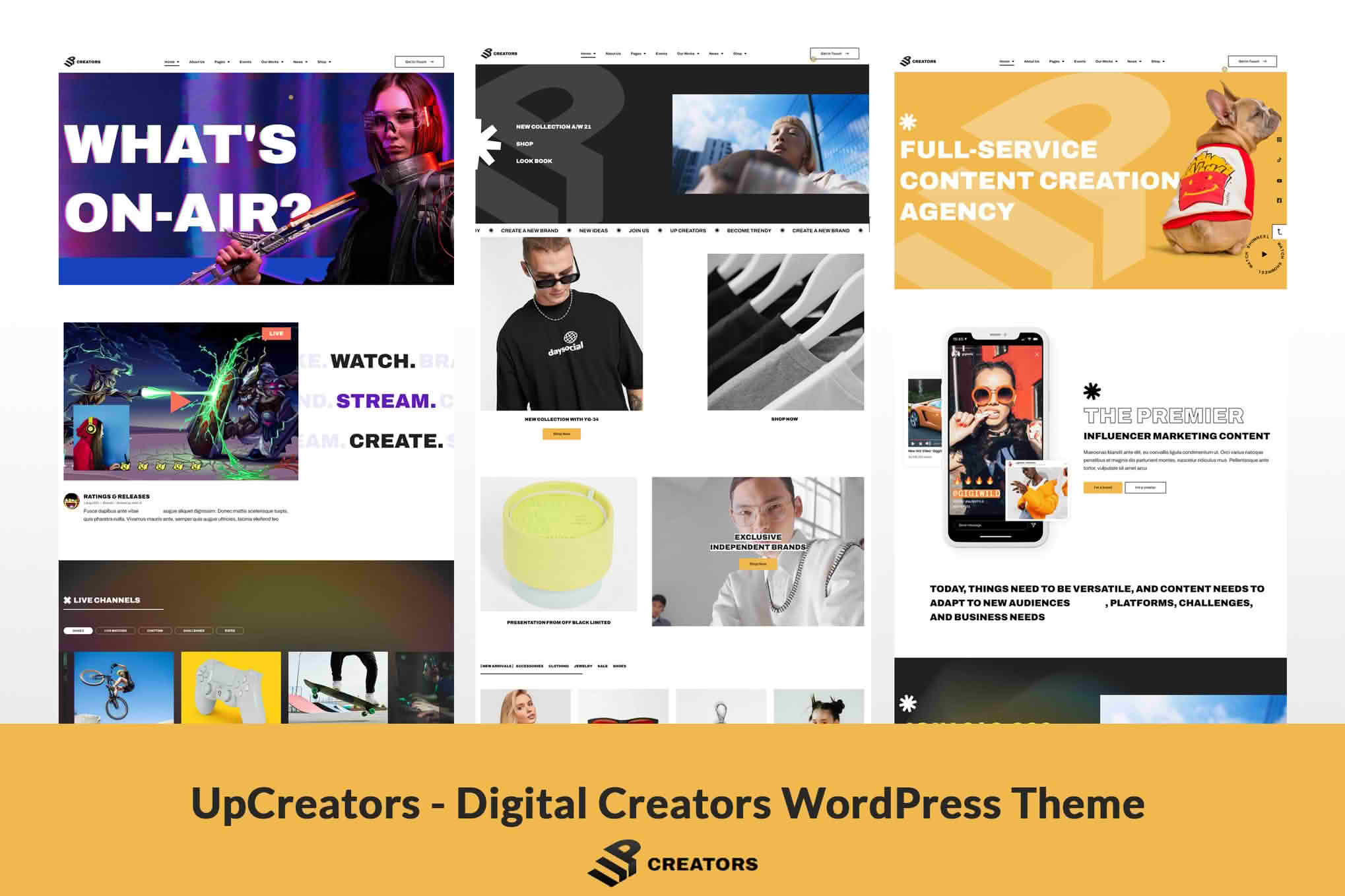 Download UpCreators - Digital Creators WordPress Theme GPL WordPress Plugin