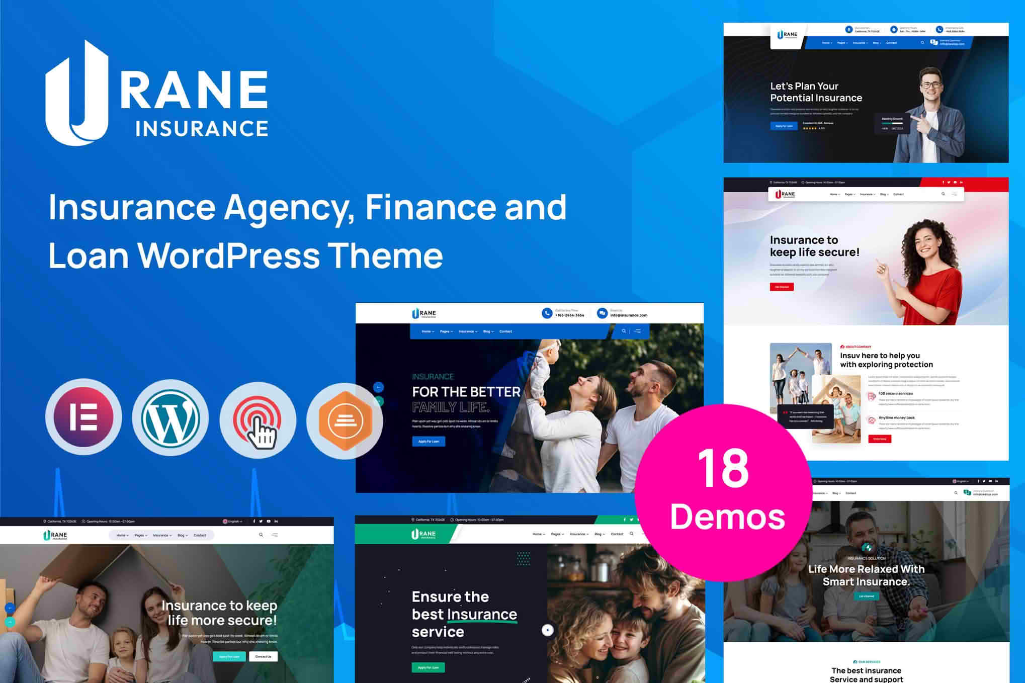 Urane - Insurance Agency & Finance WordPress Theme