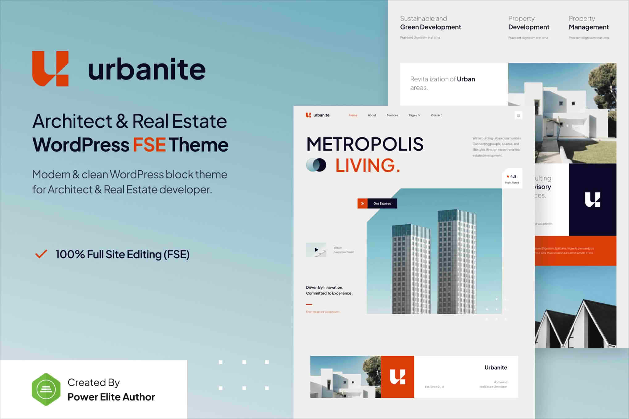 Urbanite – Architect & Real Estate Developer FSE WordPress Theme