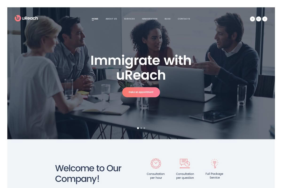 Download uReach | Immigration & Relocation Law Consulting WordPress Theme GPL WordPress Plugin