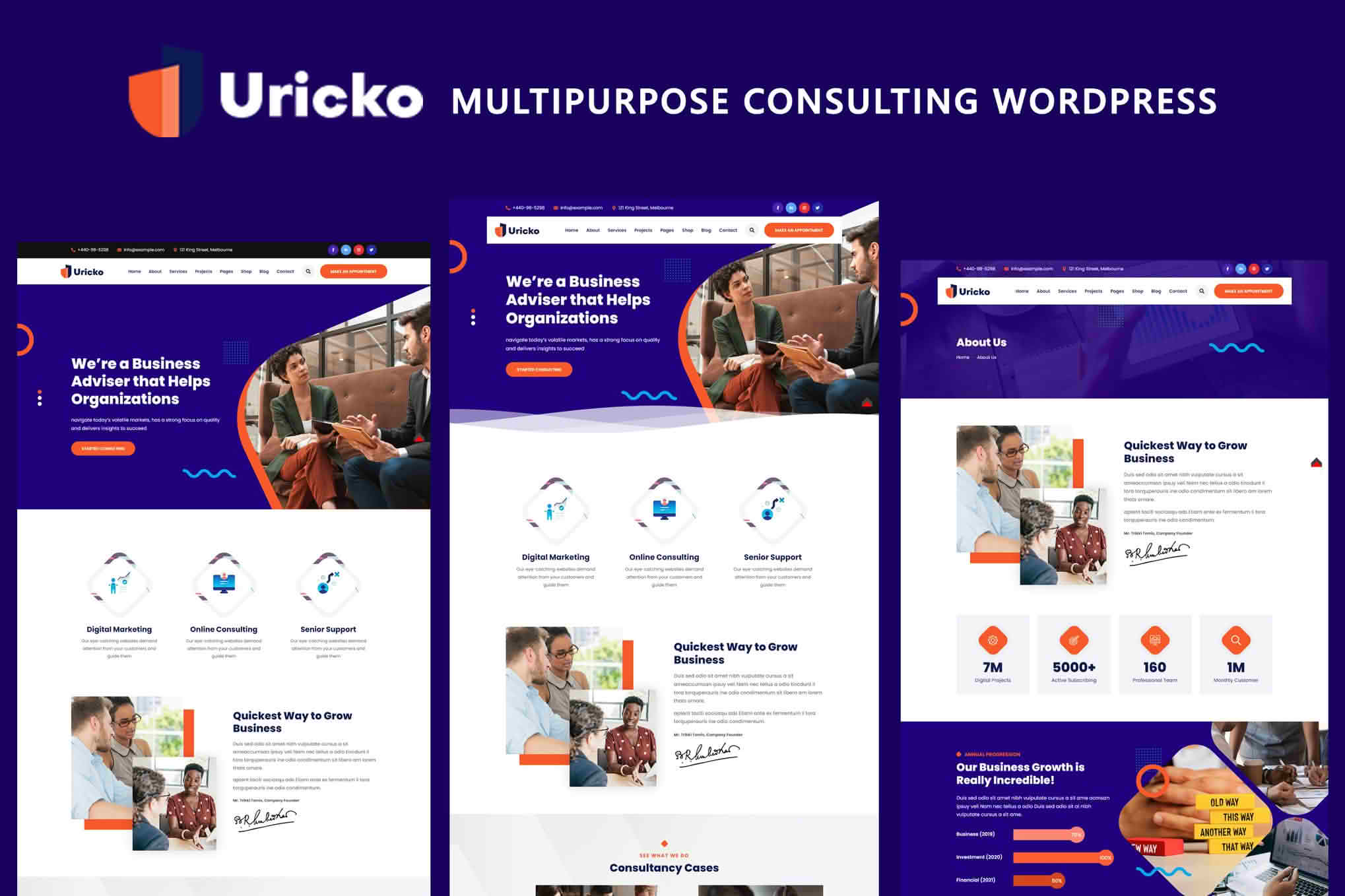 Download Uricko - Multipurpose Consulting WordPress GPL WordPress Plugin