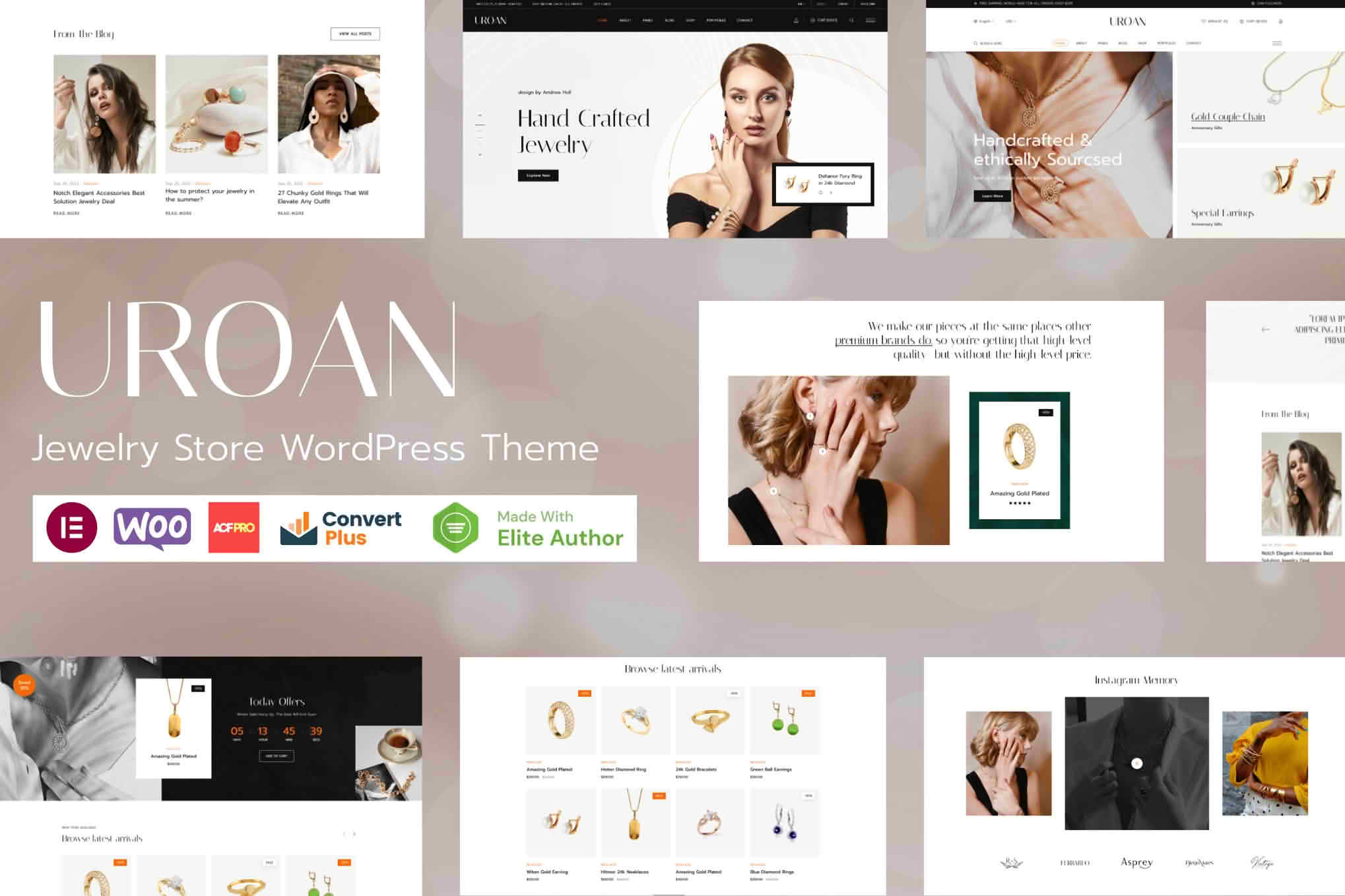 Download Uroan - Jewelry & Ornament Store WordPress Theme GPL WordPress Plugin