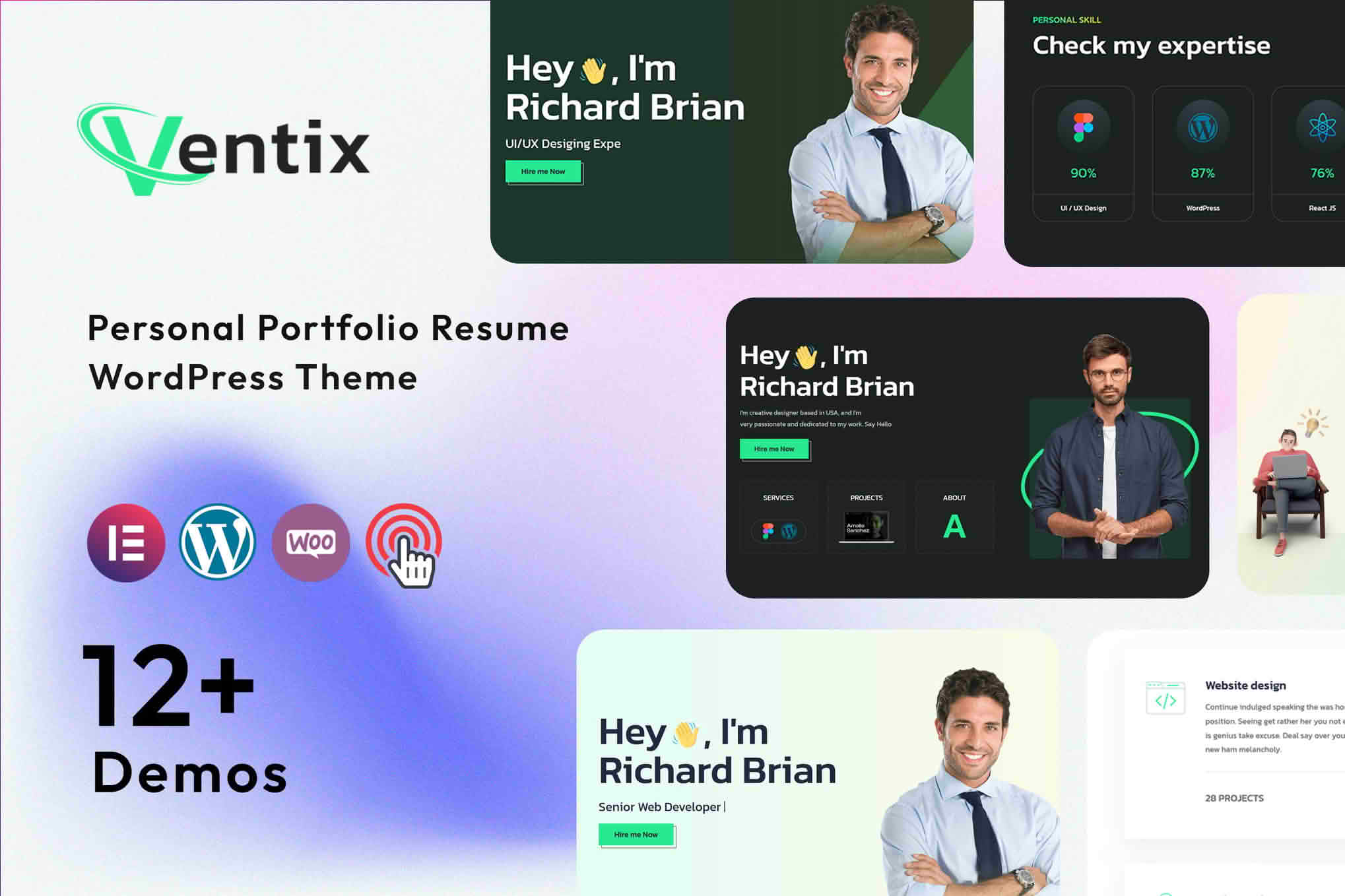 Download Ventix Personal Portfolio WordPress GPL WordPress Plugin