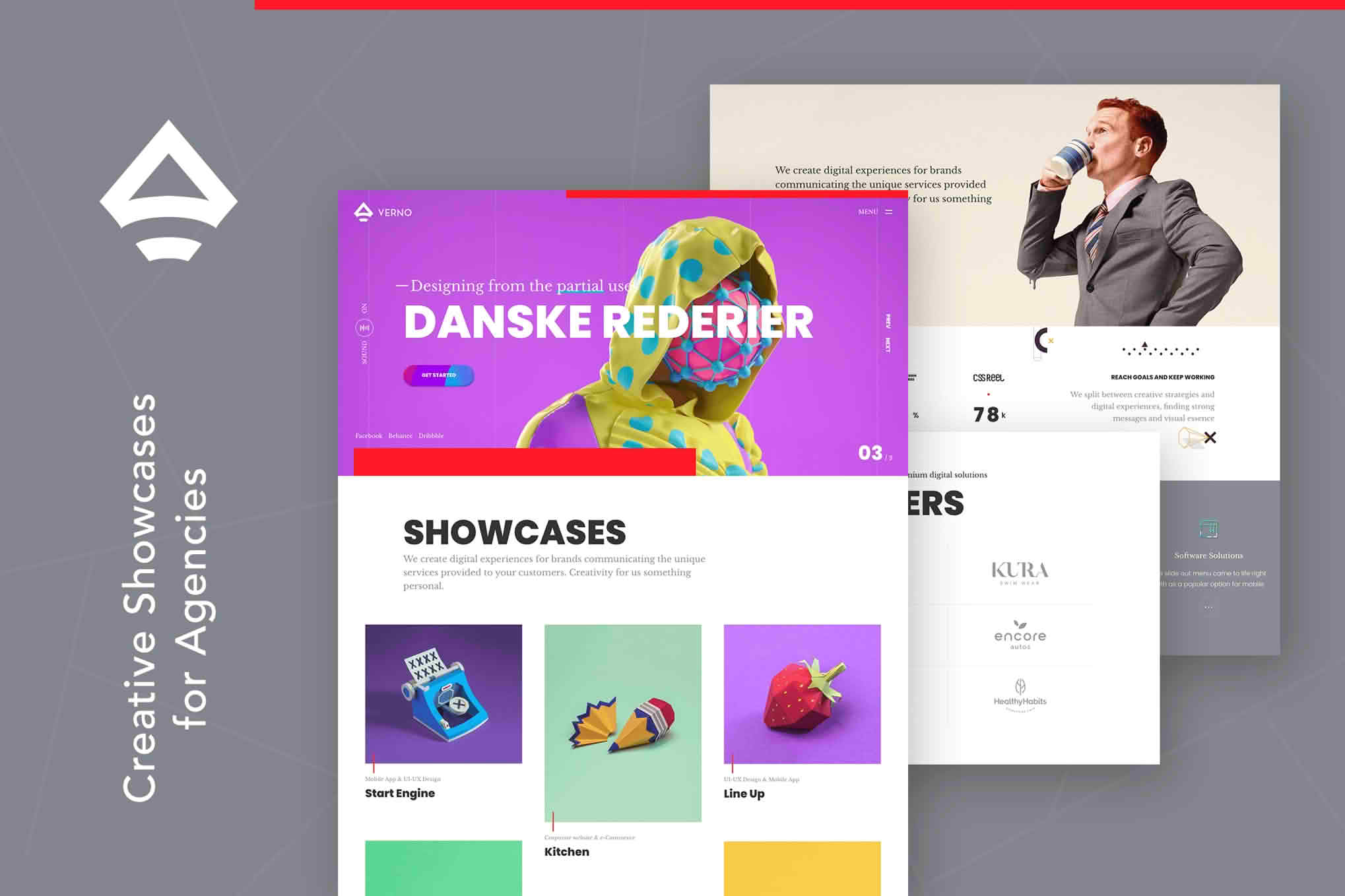 Download Verno | Creative Showcases for Agencies Theme GPL WordPress Plugin