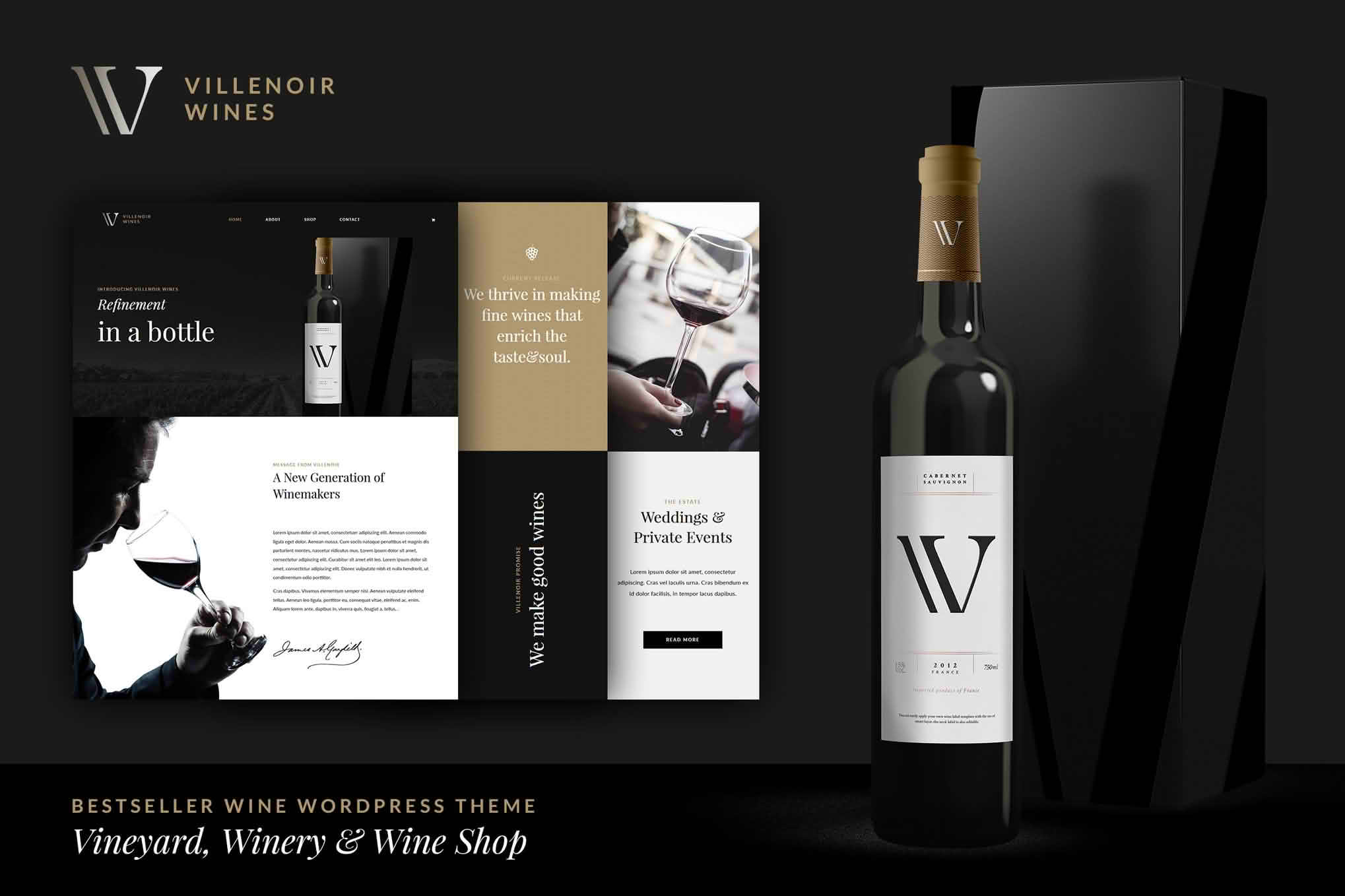 Download Villenoir - Vineyard & Wine WordPress Theme GPL WordPress Plugin