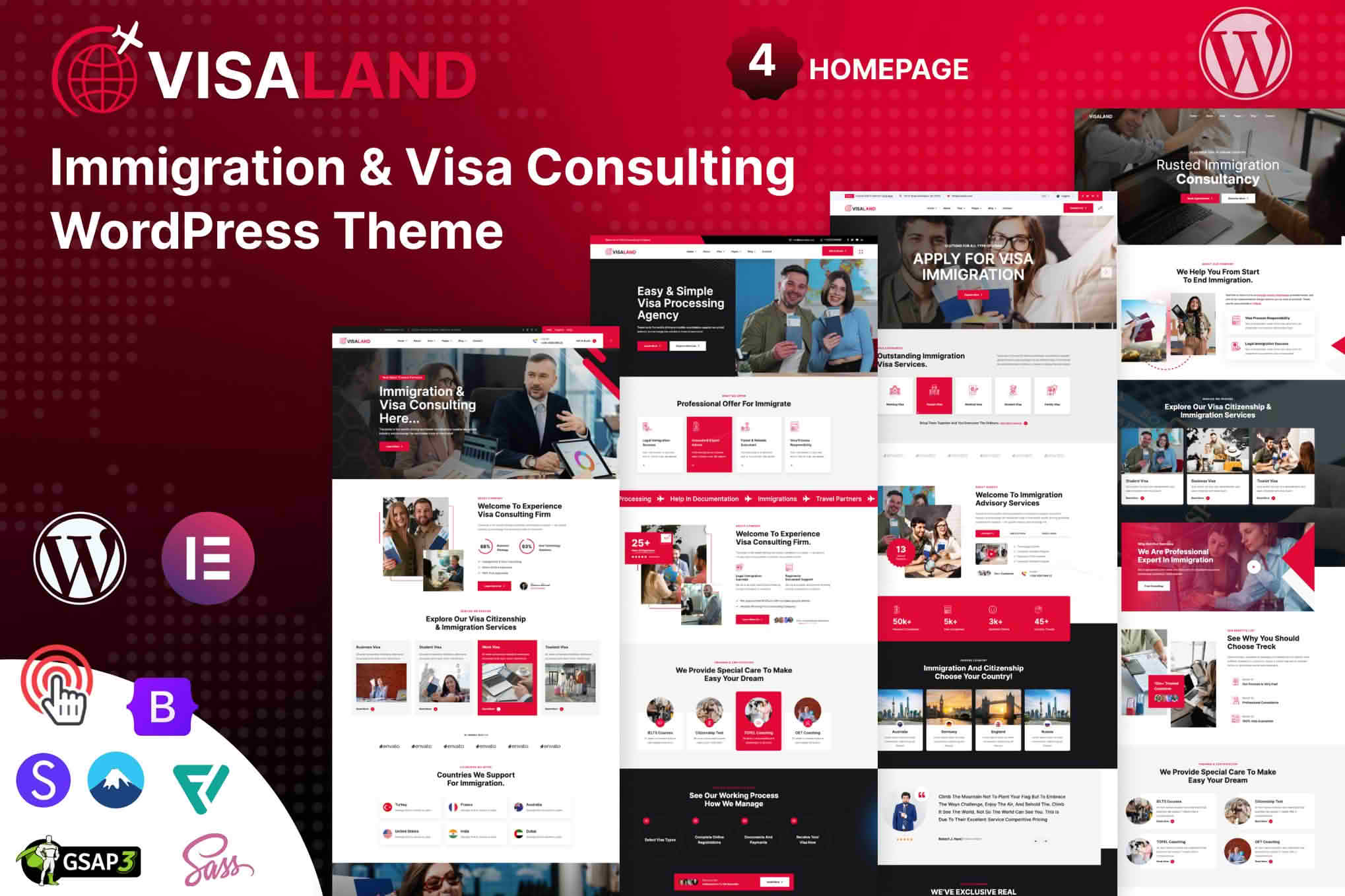 Download Visaland - Immigration and Visa Consulting WordPress Theme GPL WordPress Plugin