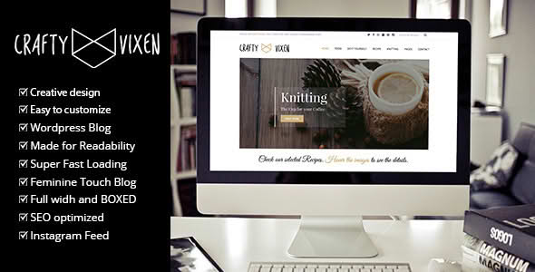 Download Vixen - Responsive DIY Craft WordPress Blog GPL WordPress Plugin