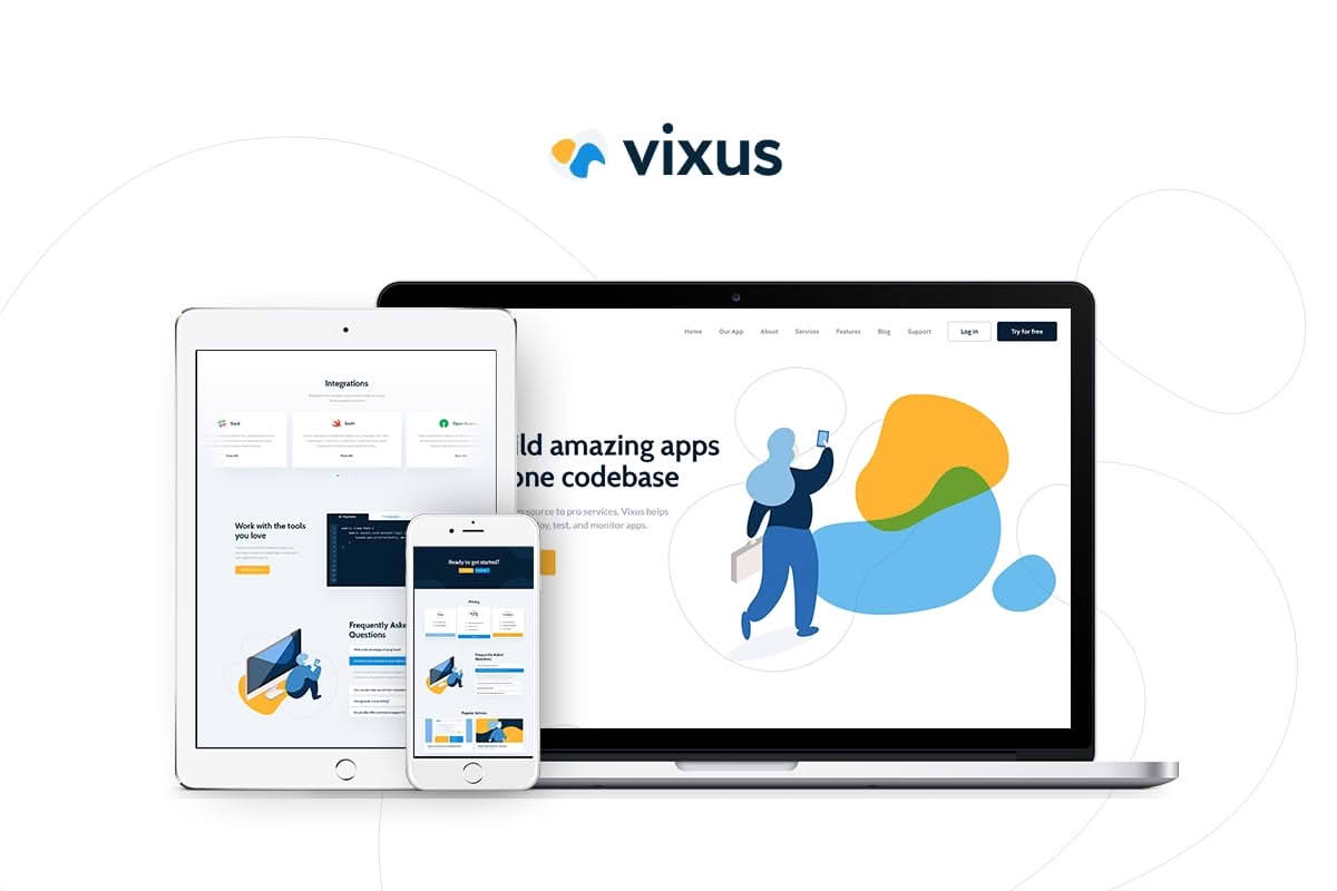 Download Vixus | Startup & Mobile App WordPress Landing Page Theme GPL WordPress Plugin
