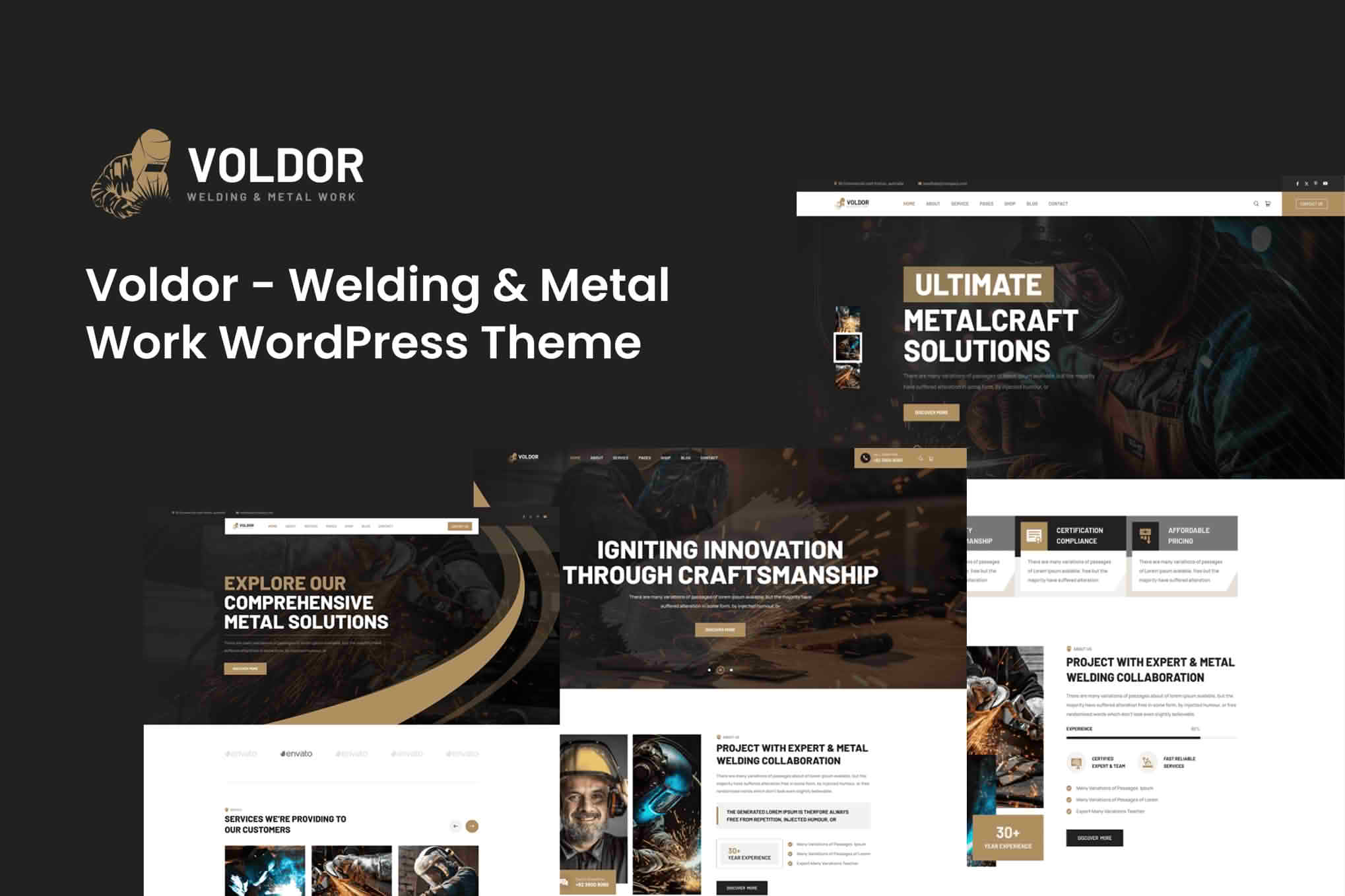 Voldor - Welding & Metal Work WordPress Theme