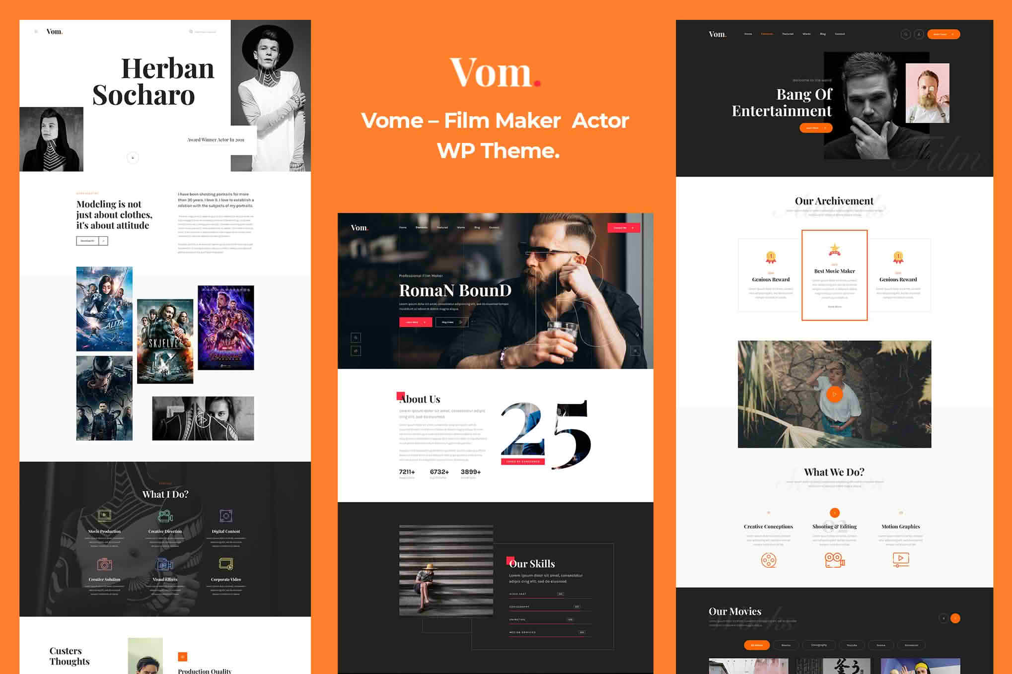 Download Vome - Multipurpose Film Studio Movie Production WordPress Theme GPL WordPress Plugin