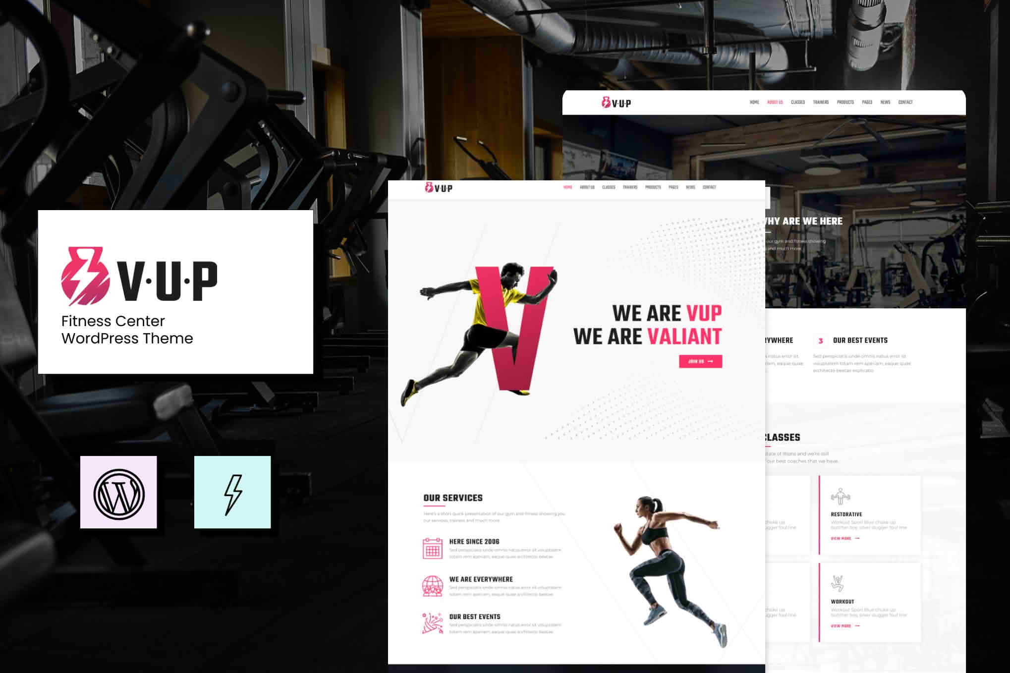 Download VUP - Fitness Center WordPress Theme GPL WordPress Plugin
