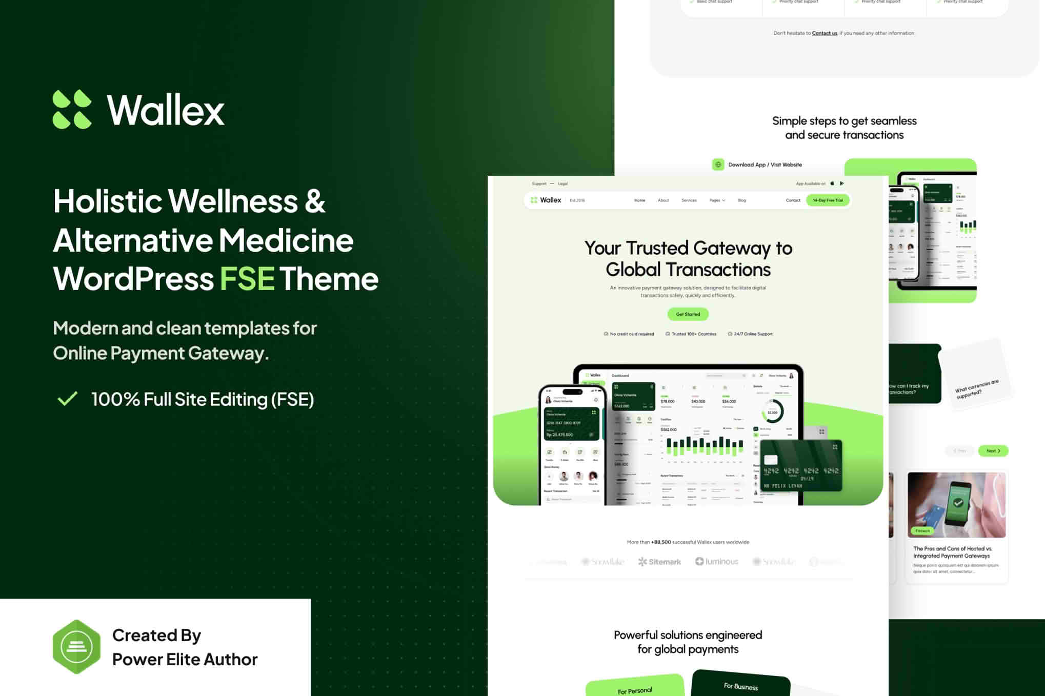 Wallex – Online Payment Gateway FSE WordPress Theme