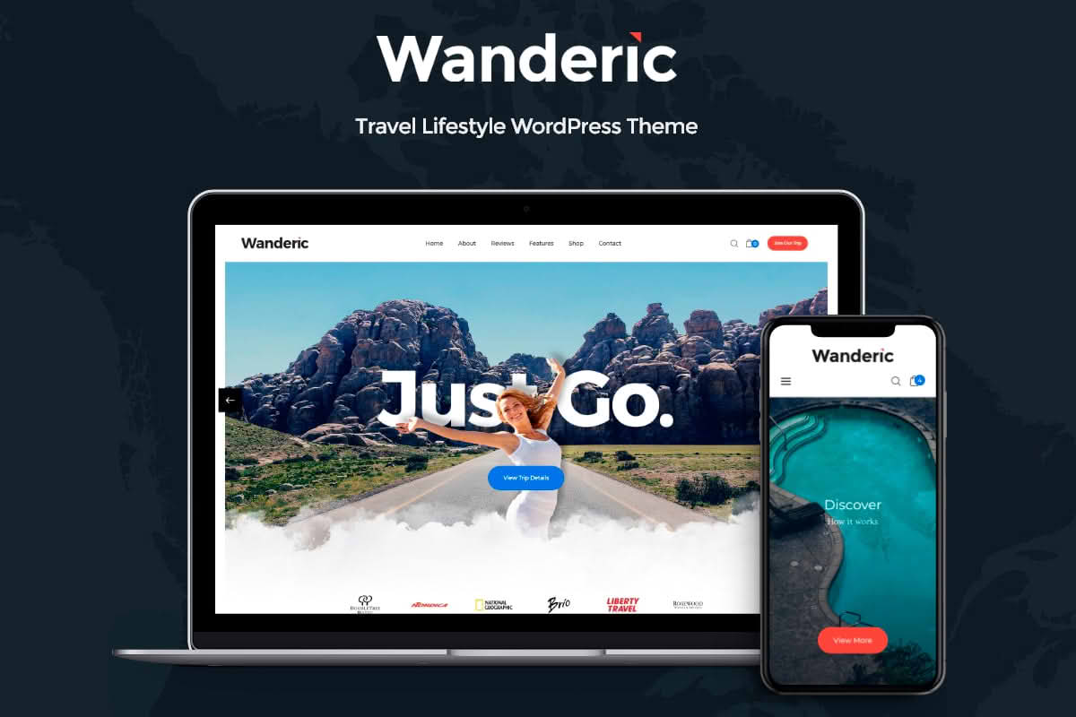 Download Wanderic - Travel Blog & Lifestyle WordPress Theme GPL WordPress Plugin
