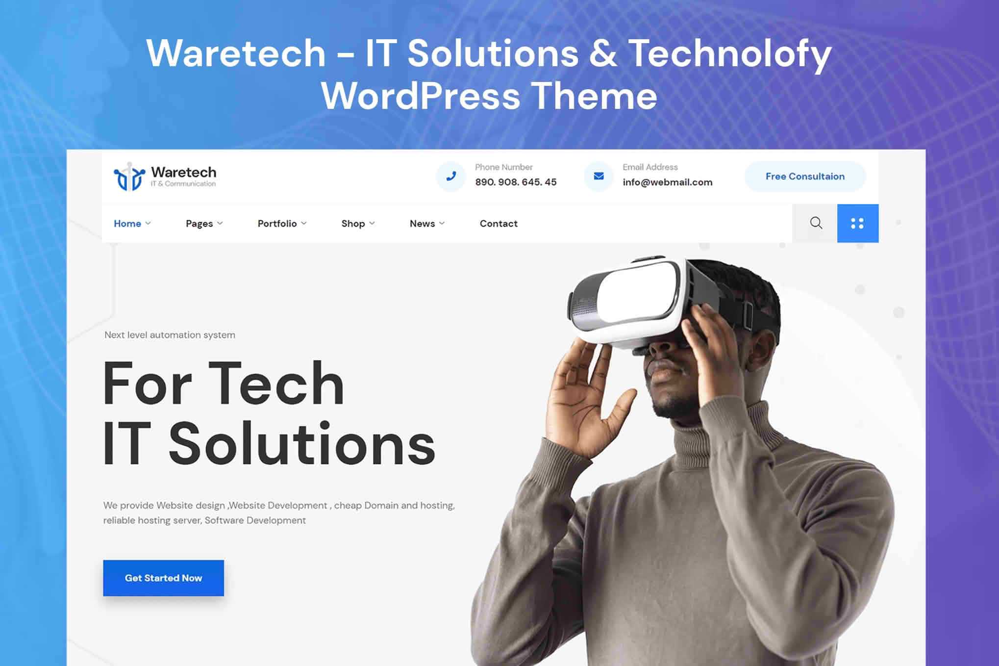 Download Waretech - IT Solutions & Technology WordPress Theme GPL WordPress Plugin