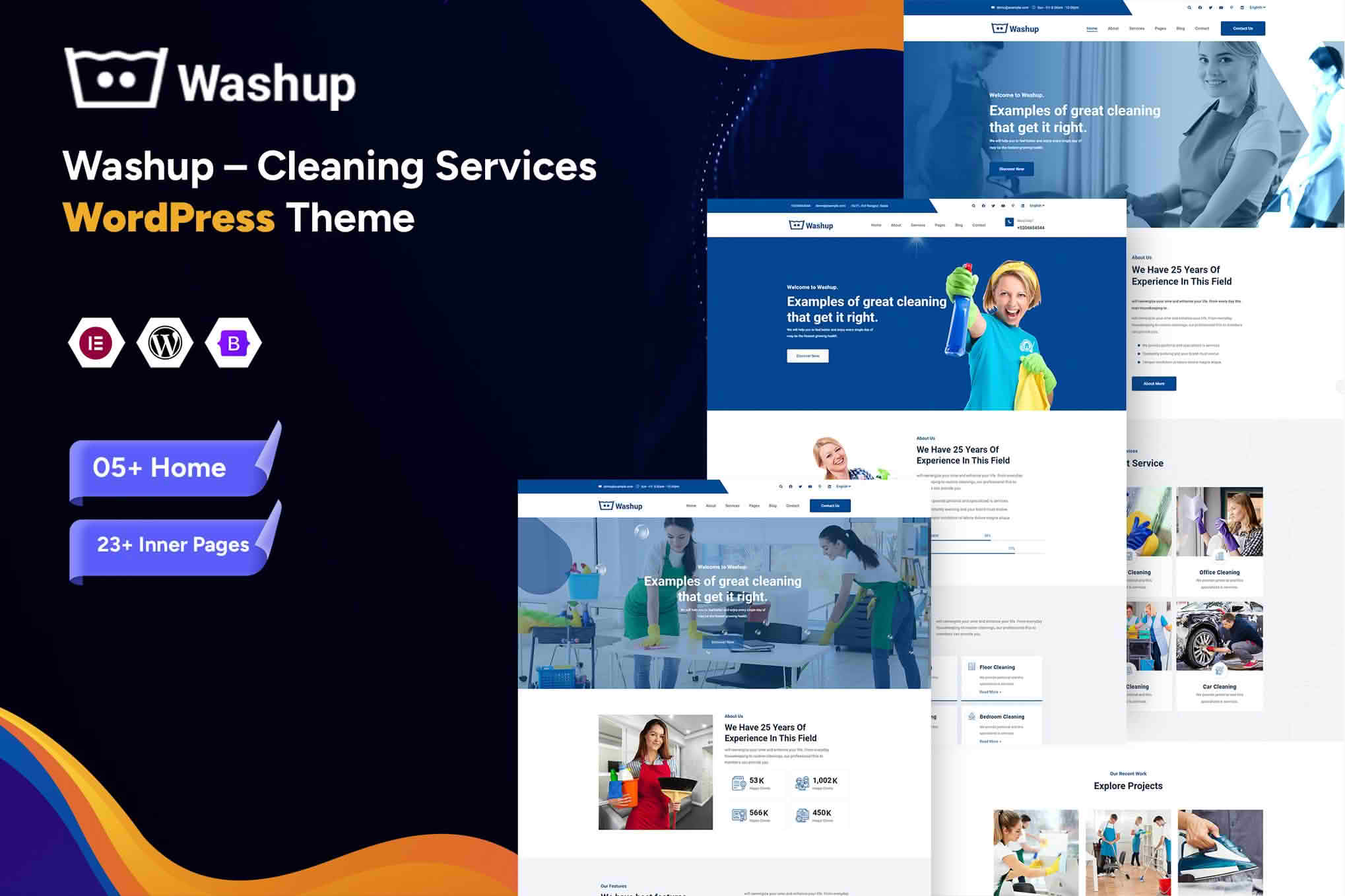 Download Washup – Cleaning Services WordPress Theme GPL WordPress Plugin
