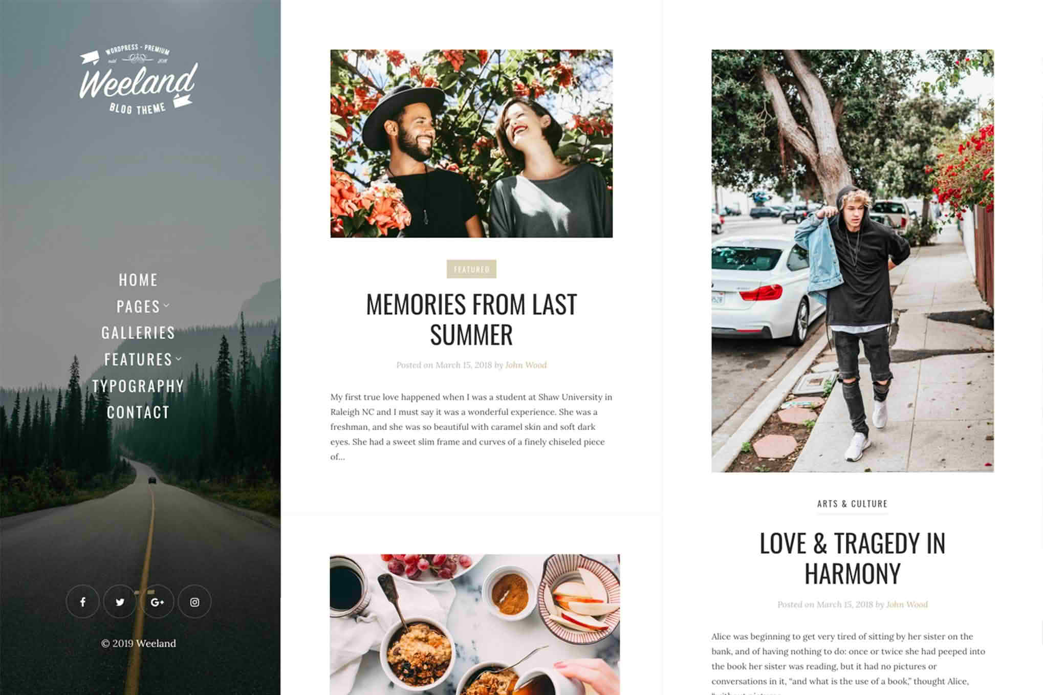 Download Weeland - Masonry Lifestyle WordPress Blog Theme GPL WordPress Plugin