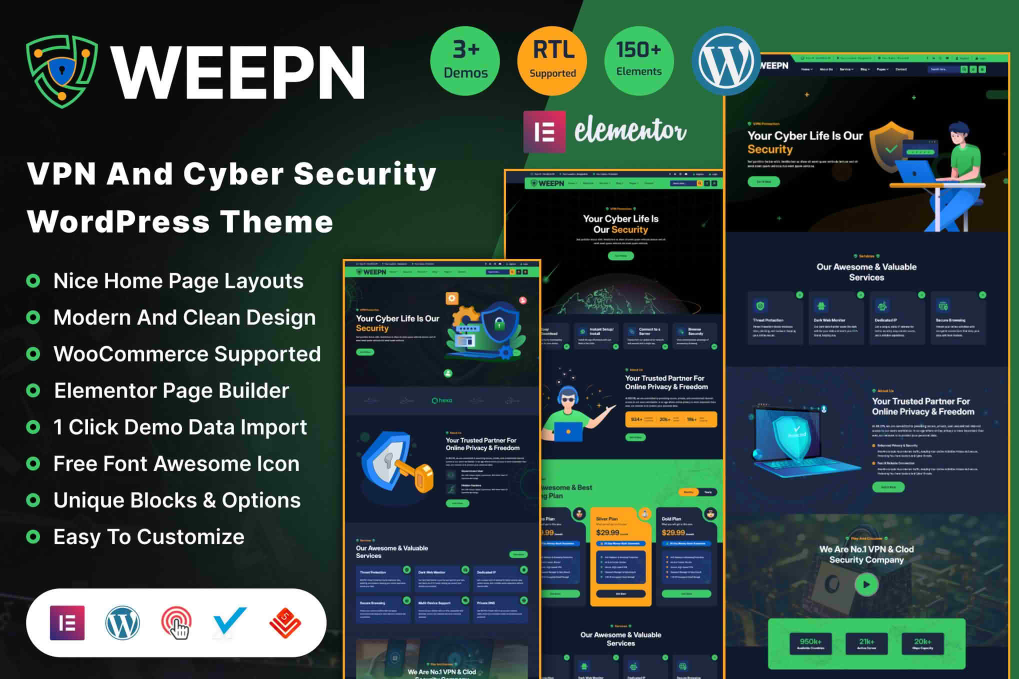 Download Weepn - VPN Technology & Cloud Services WordPress Theme GPL WordPress Plugin