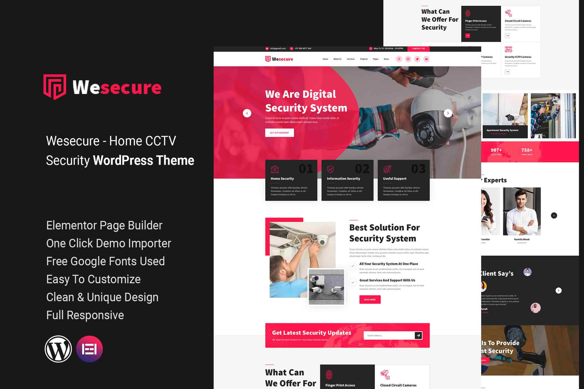Wesecure - Home Security WordPress Theme