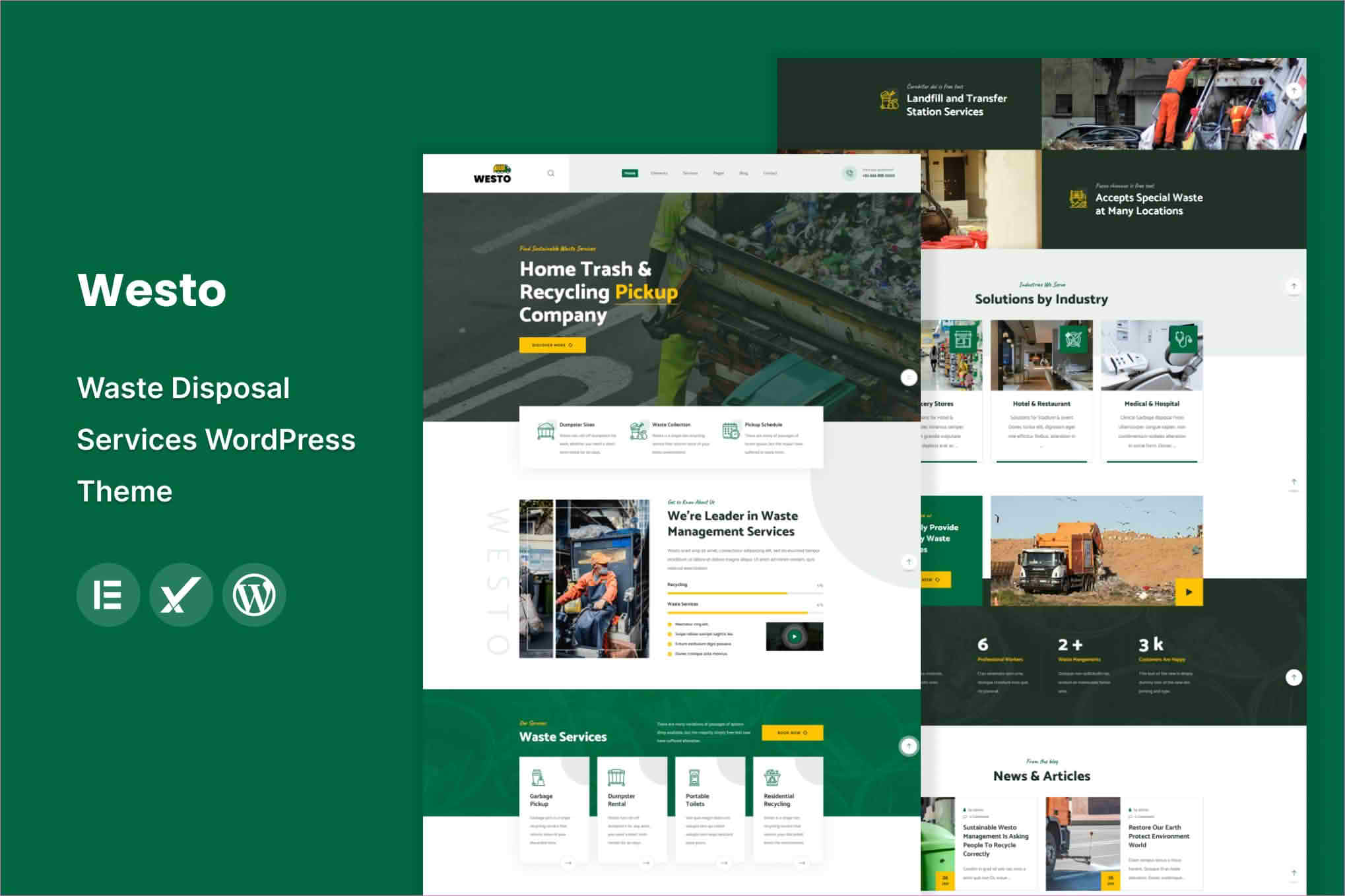 Download Westo - Waste Disposal Services WordPress Theme GPL WordPress Plugin
