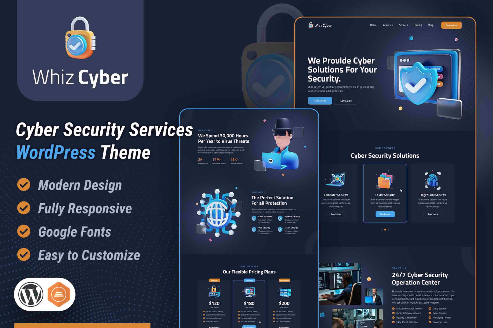Download WhizCyber | Cyber Security WordPress Theme GPL WordPress Plugin