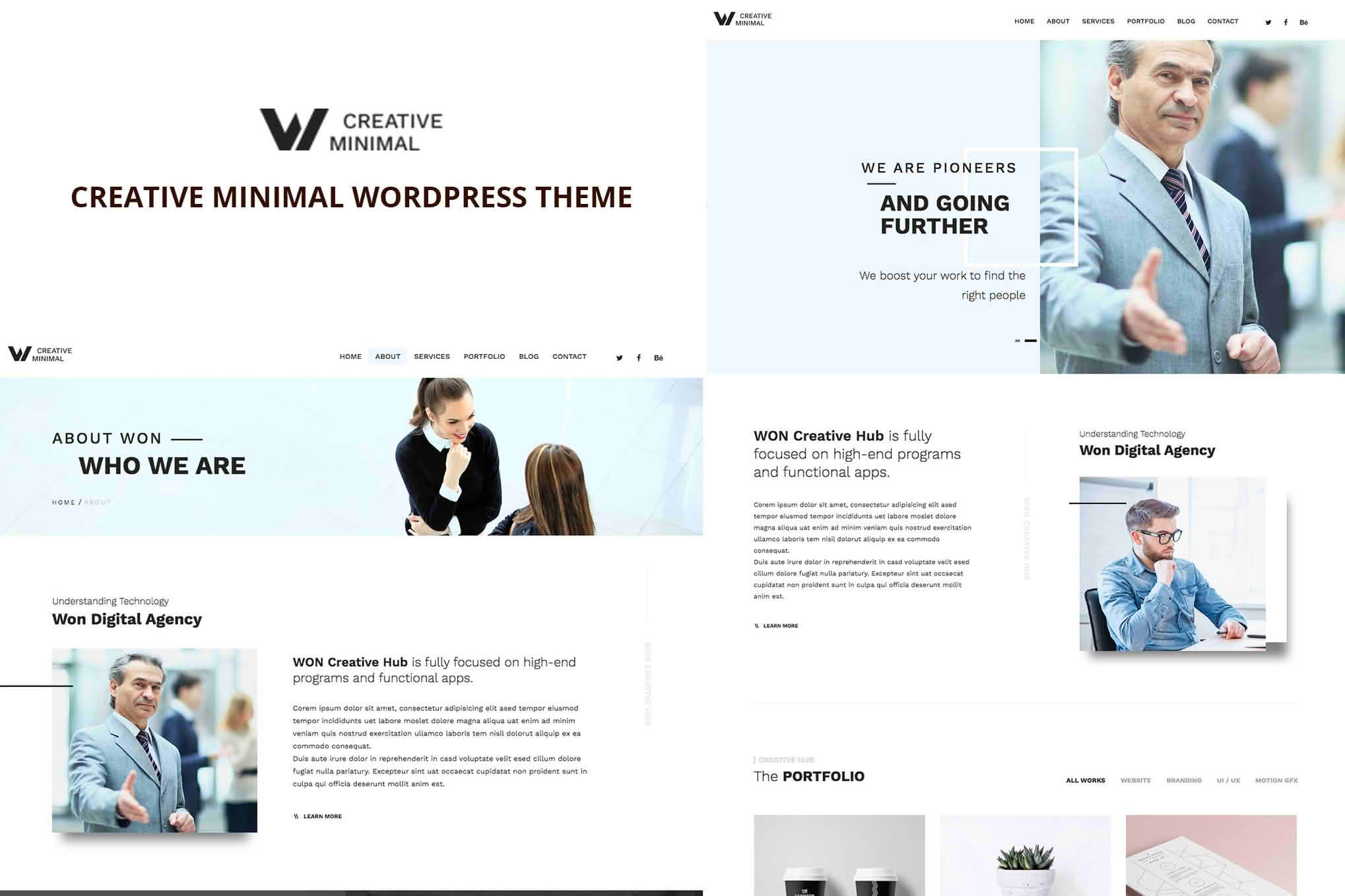 Download WON Creative Minimal WordPress Theme GPL WordPress Plugin