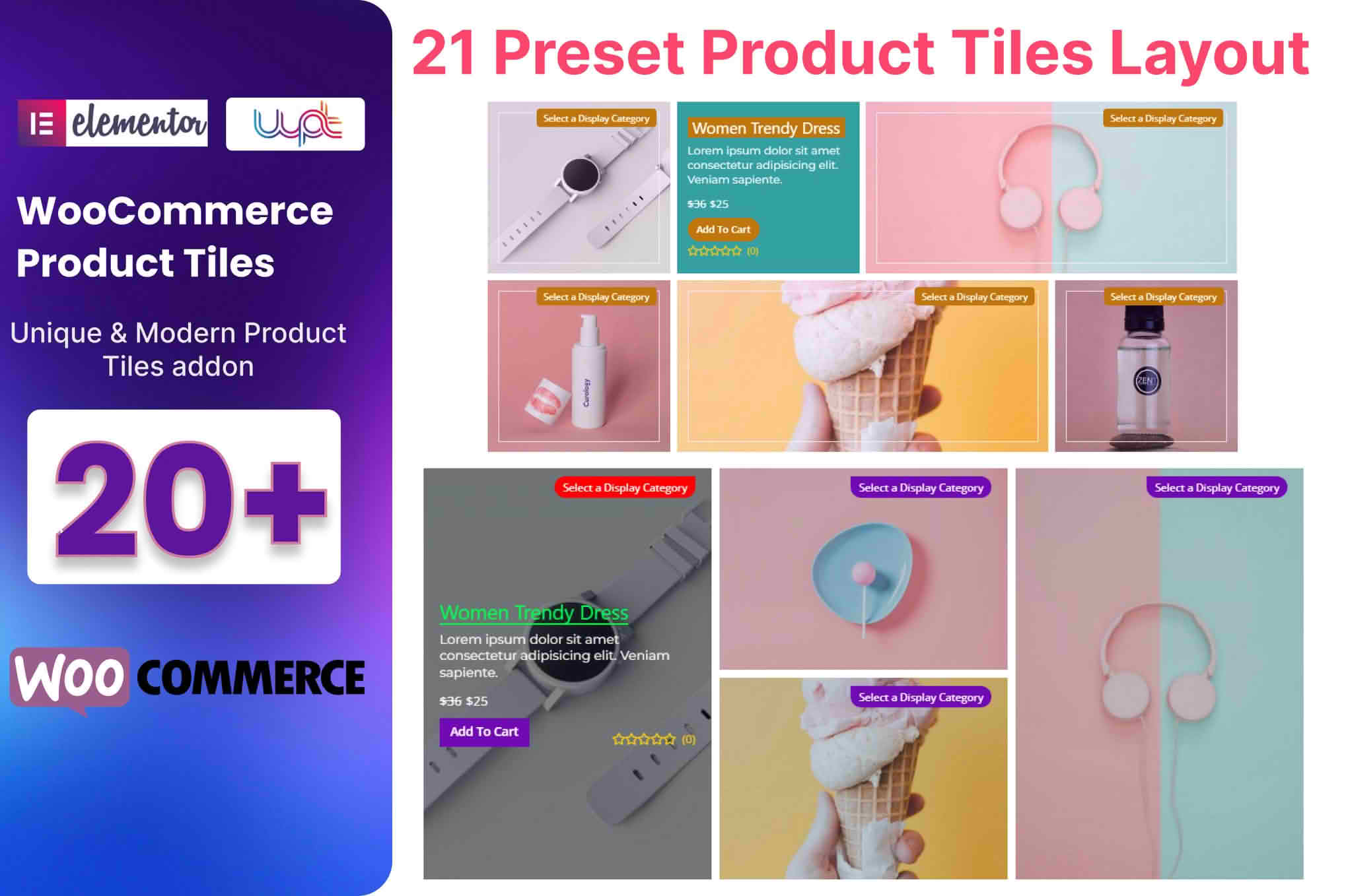 Download WooCommerce Product Tiles Addon For Elementor