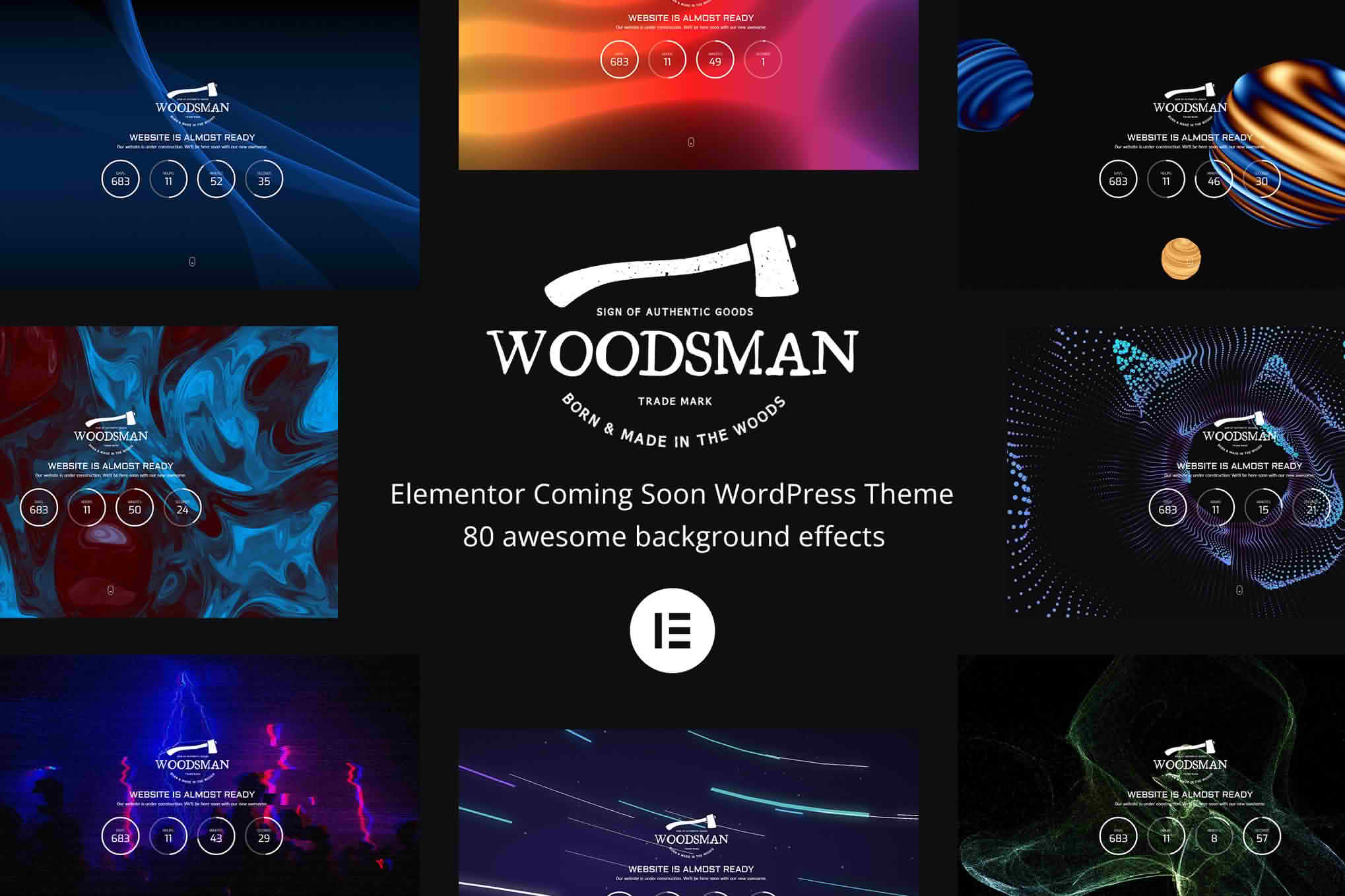 Download Woodsman - Elementor Coming Soon WordPress Theme GPL WordPress Plugin