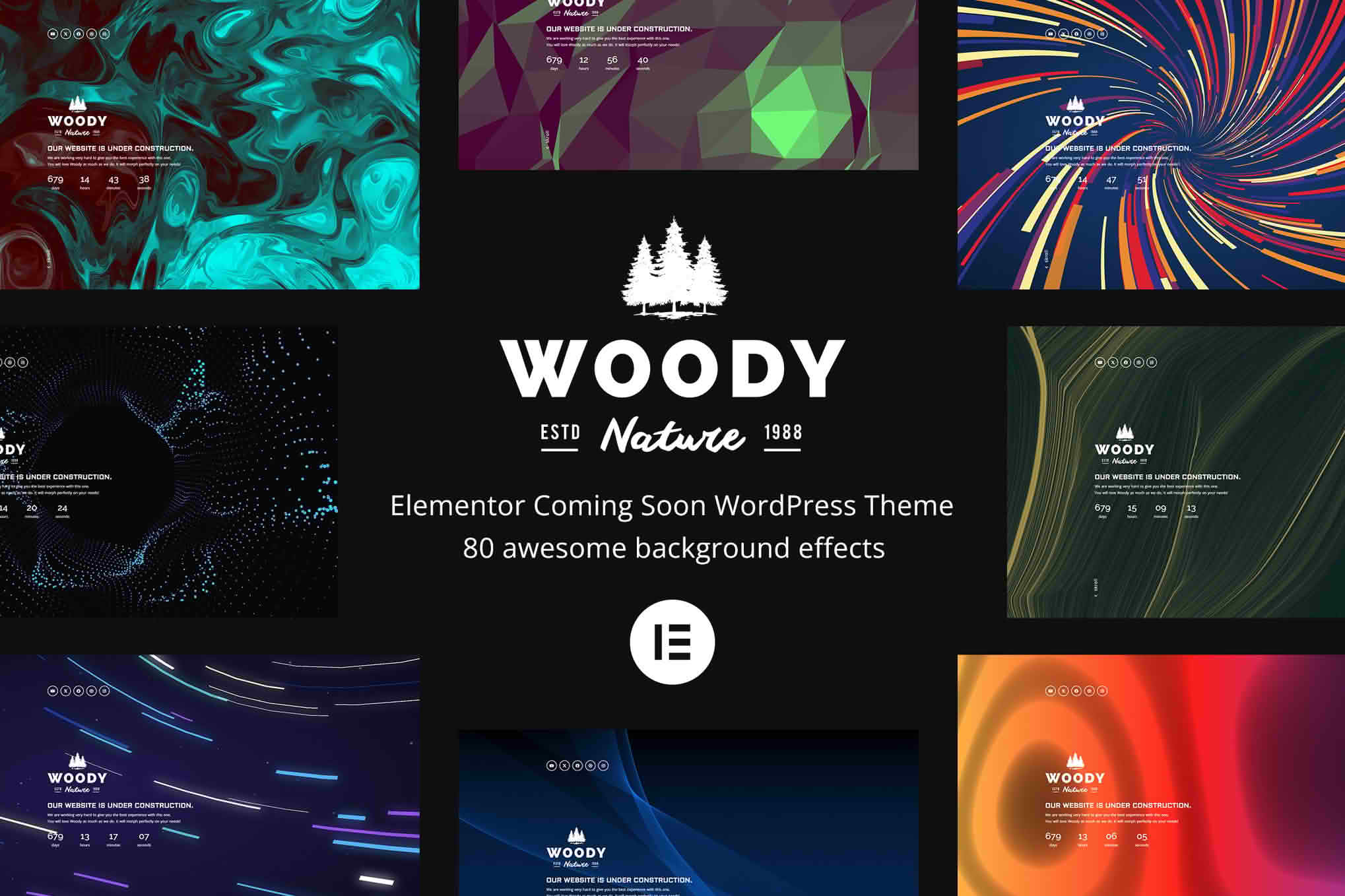 Download Woody - Elementor Coming Soon WordPress Theme GPL WordPress Plugin