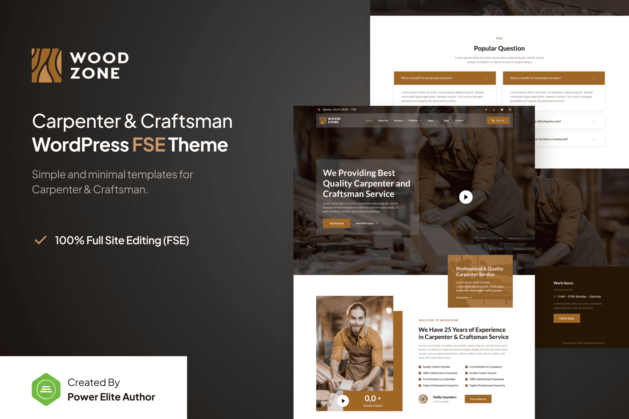 Download Woodzone – Carpenter & Craftsman FSE WordPress Theme GPL WordPress Plugin